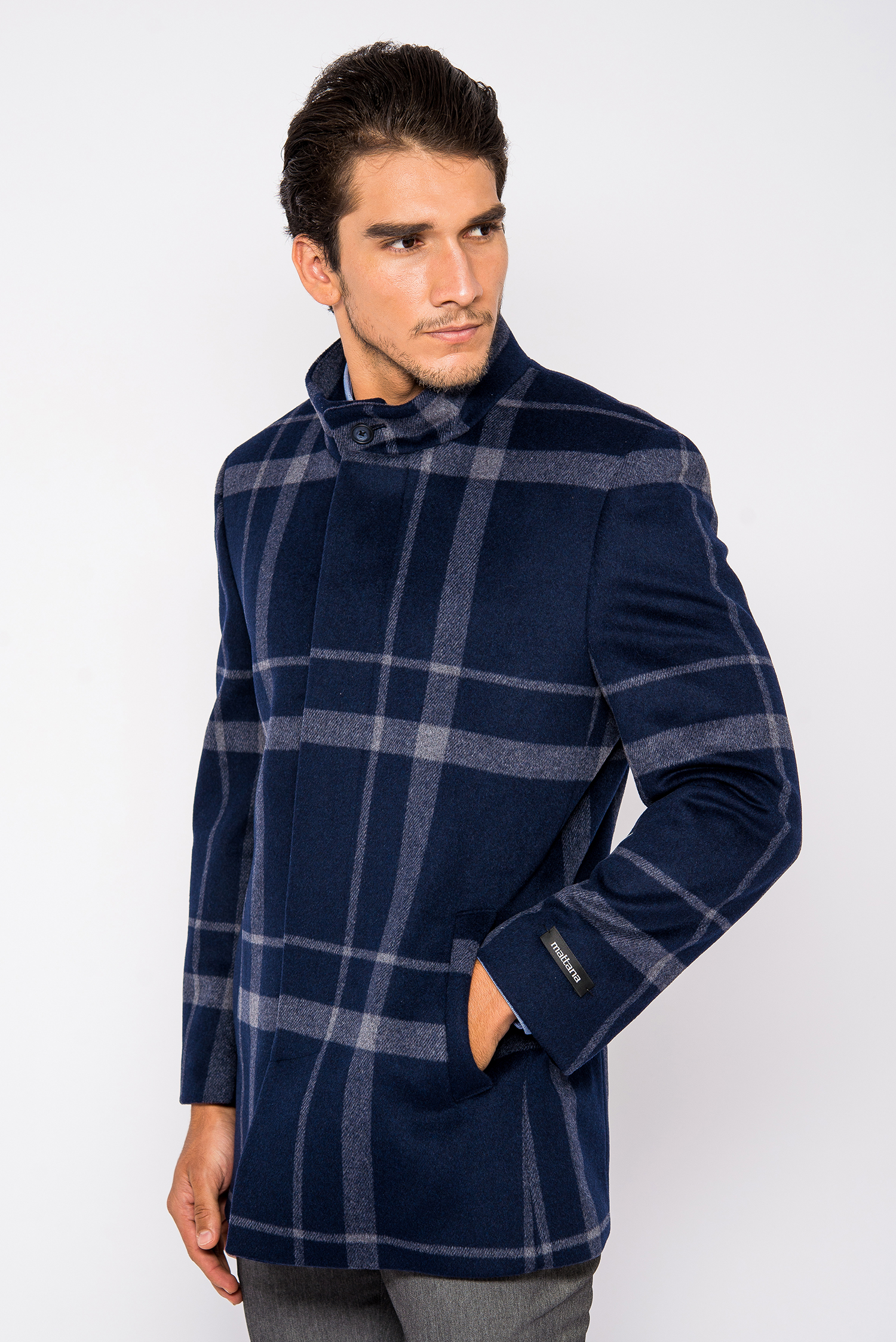 Áo Coat Nam Màu Caro Xanh Đen - HẾT HÀNG