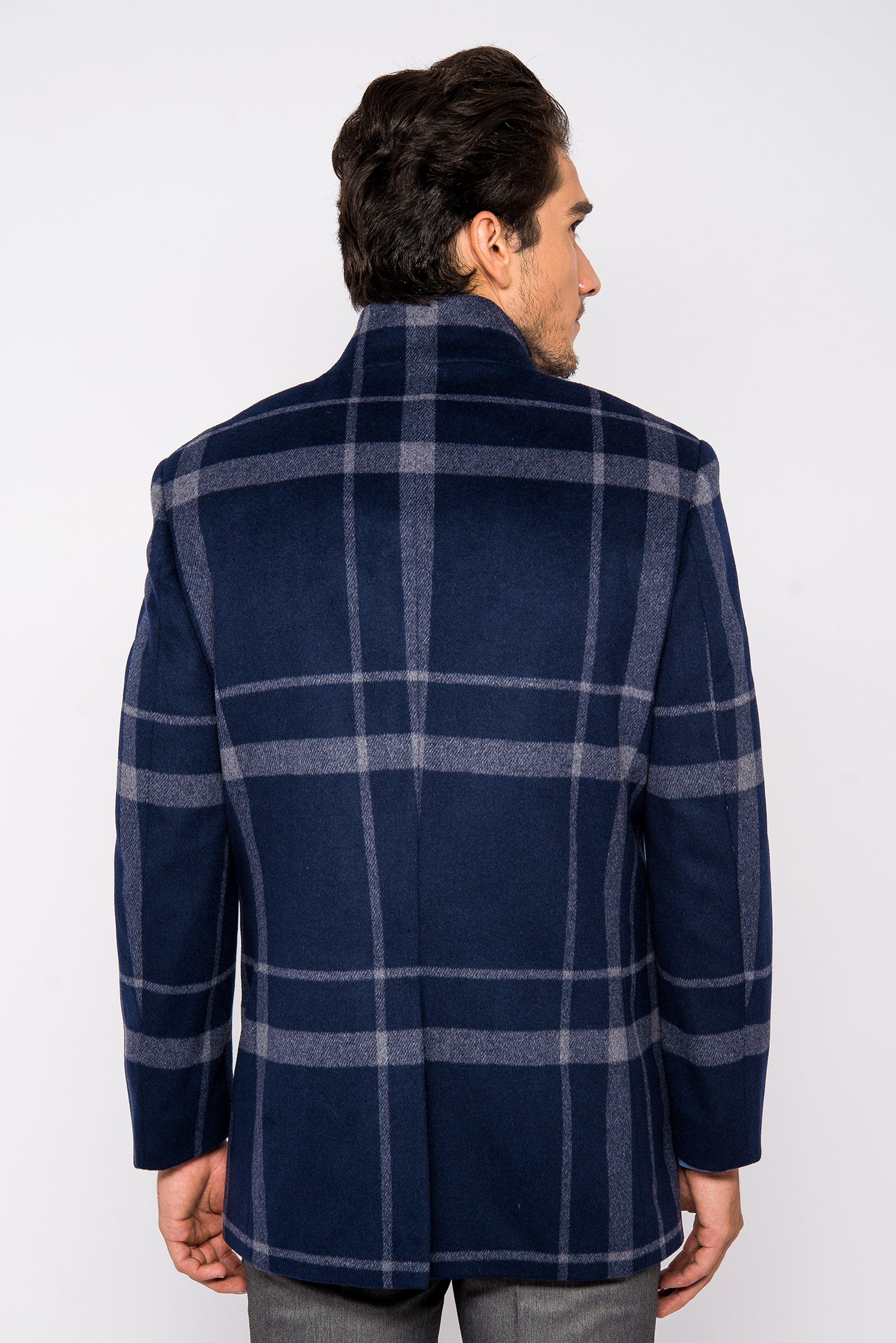 Áo Coat Nam Màu Caro Xanh Đen - HẾT HÀNG