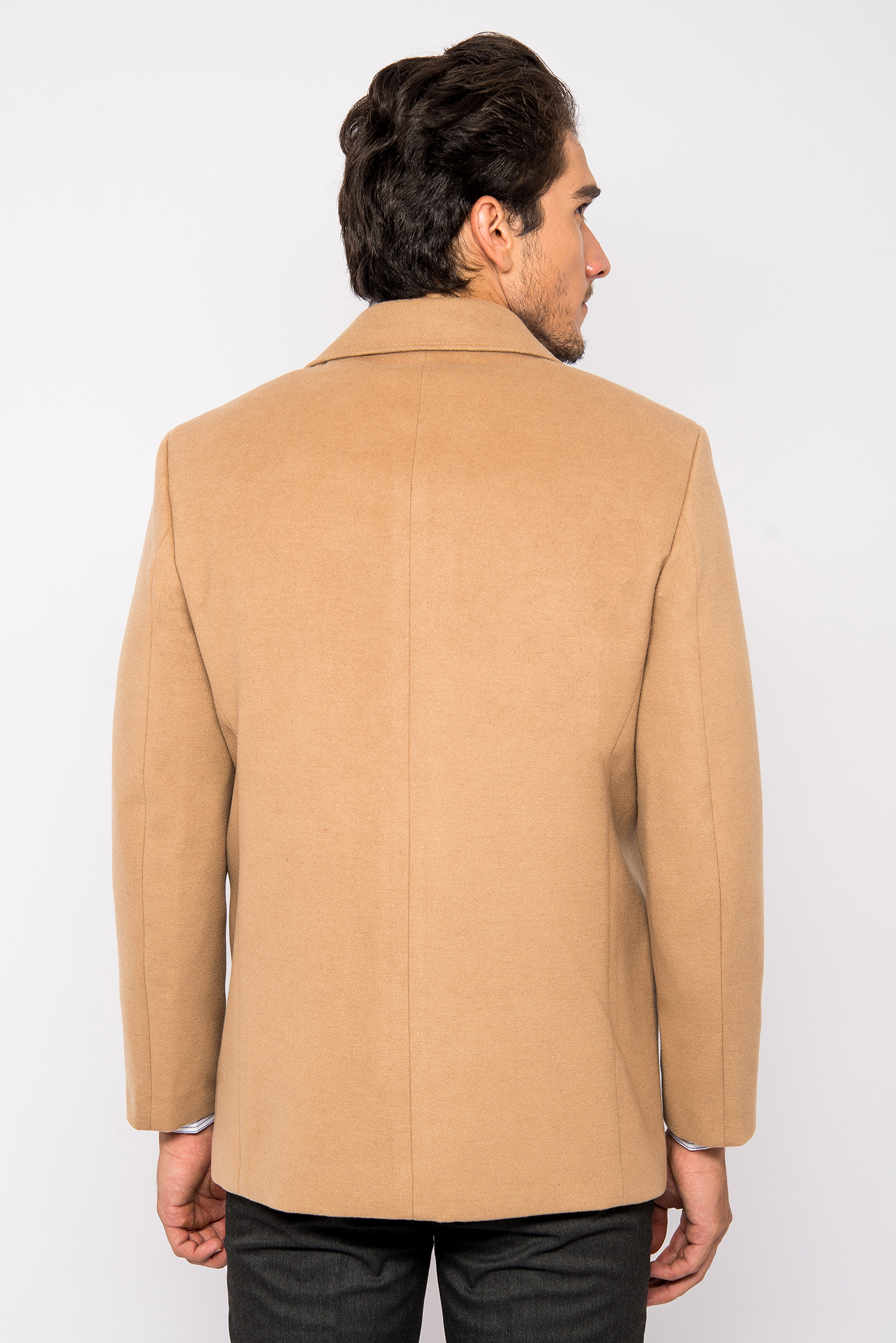 Áo Coat Nam Màu Khaki Đậm Cổ Bẻ- HẾT HÀNG