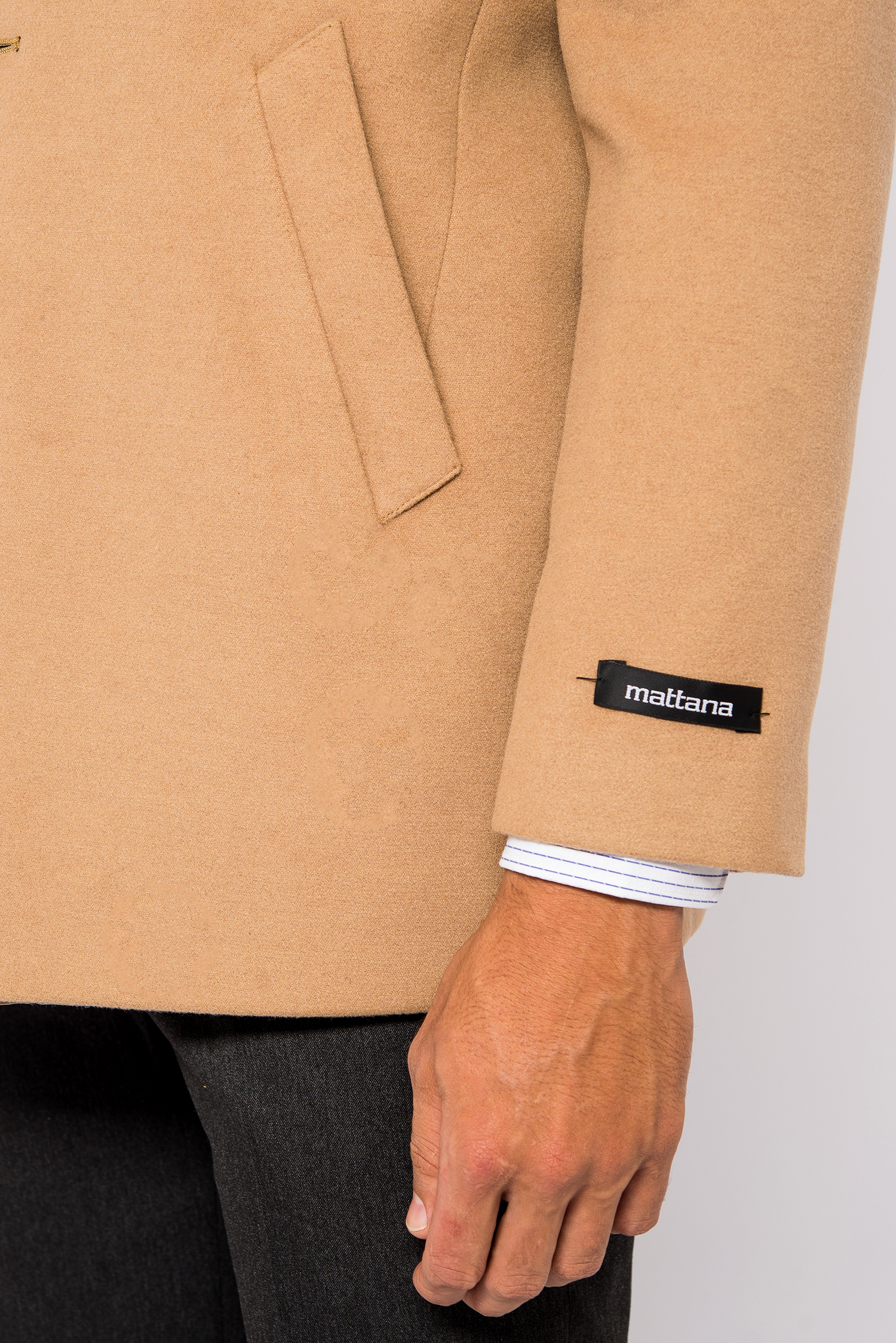 Áo Coat Nam Màu Khaki Đậm Cổ Bẻ- HẾT HÀNG