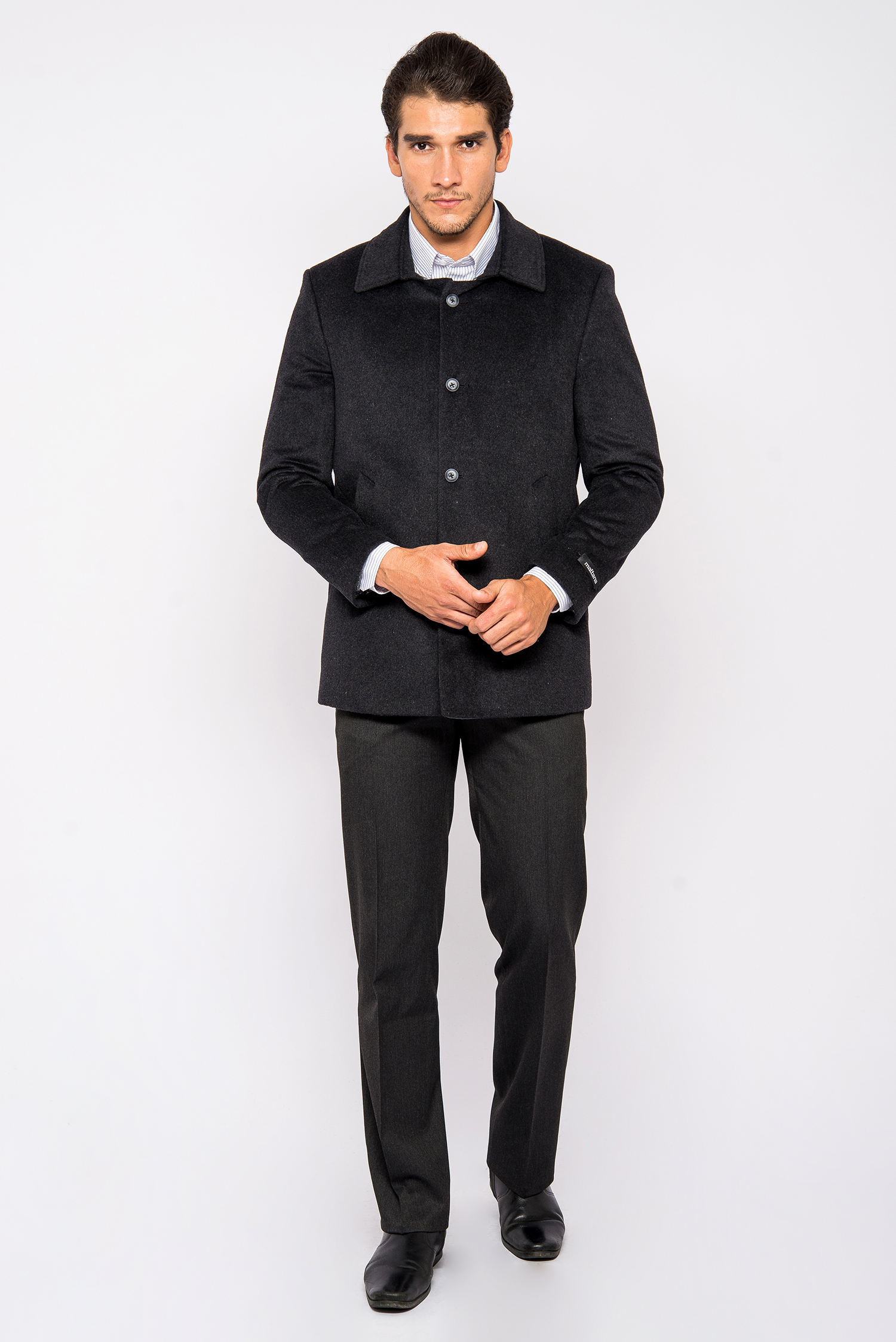 Áo Coat Nam Màu Xám đậm Cổ Bẻ- HẾT HÀNG