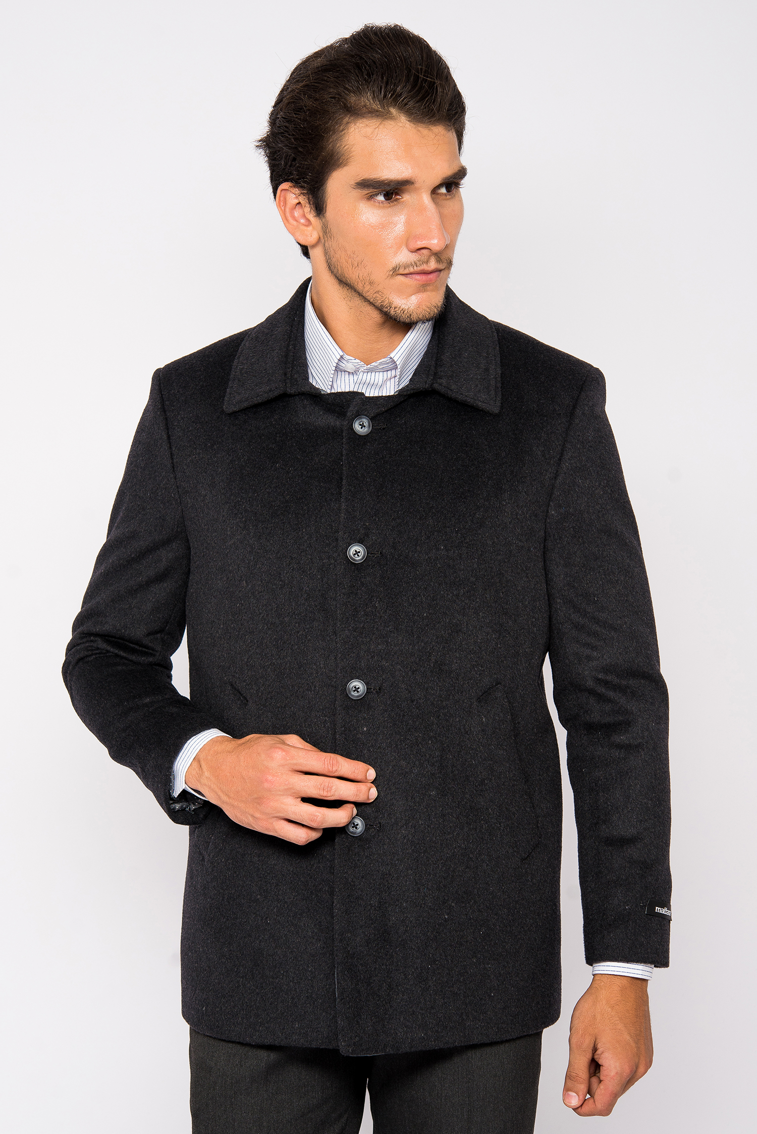 Áo Coat Nam Màu Xám đậm Cổ Bẻ- HẾT HÀNG