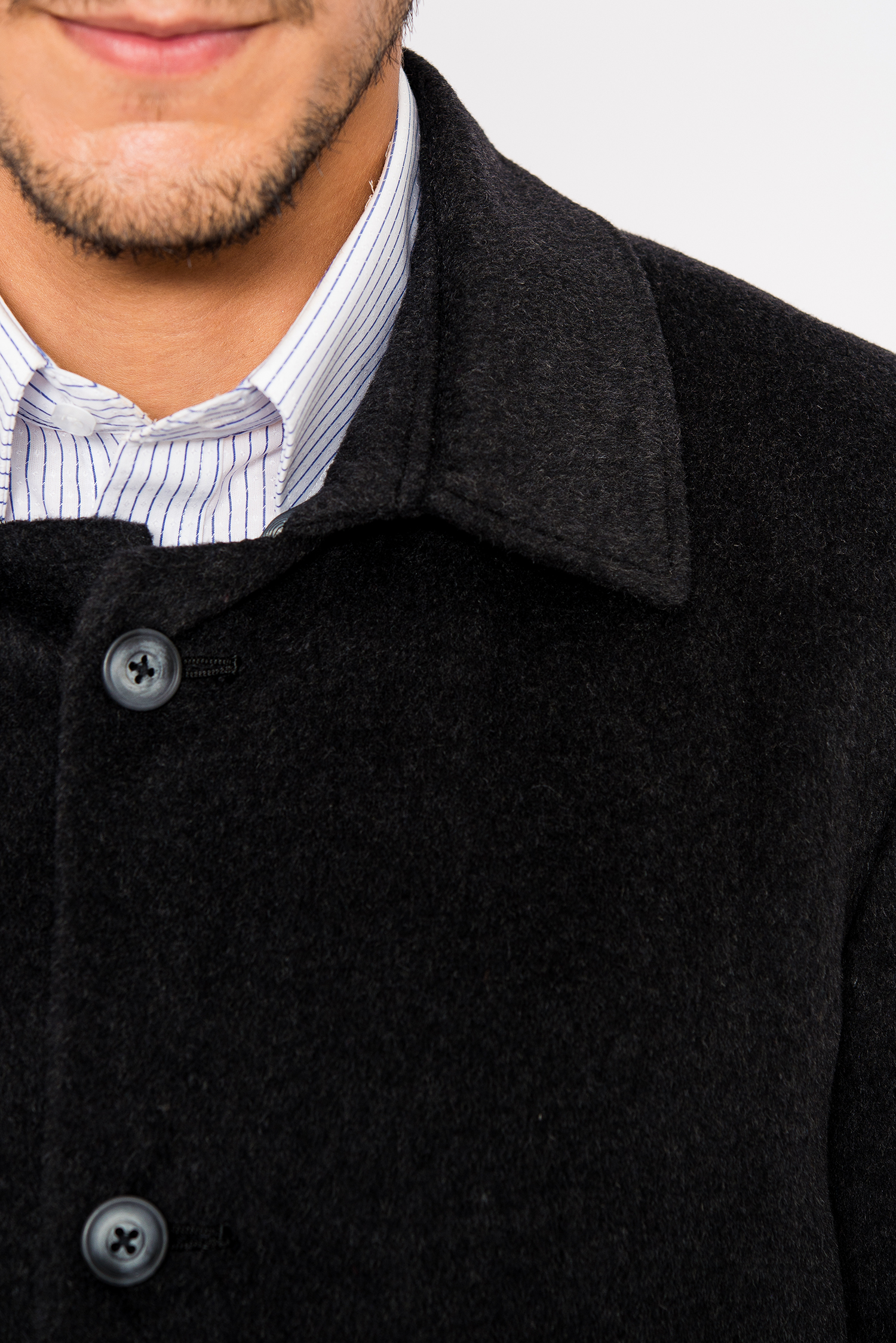 Áo Coat Nam Màu Xám đậm Cổ Bẻ- HẾT HÀNG