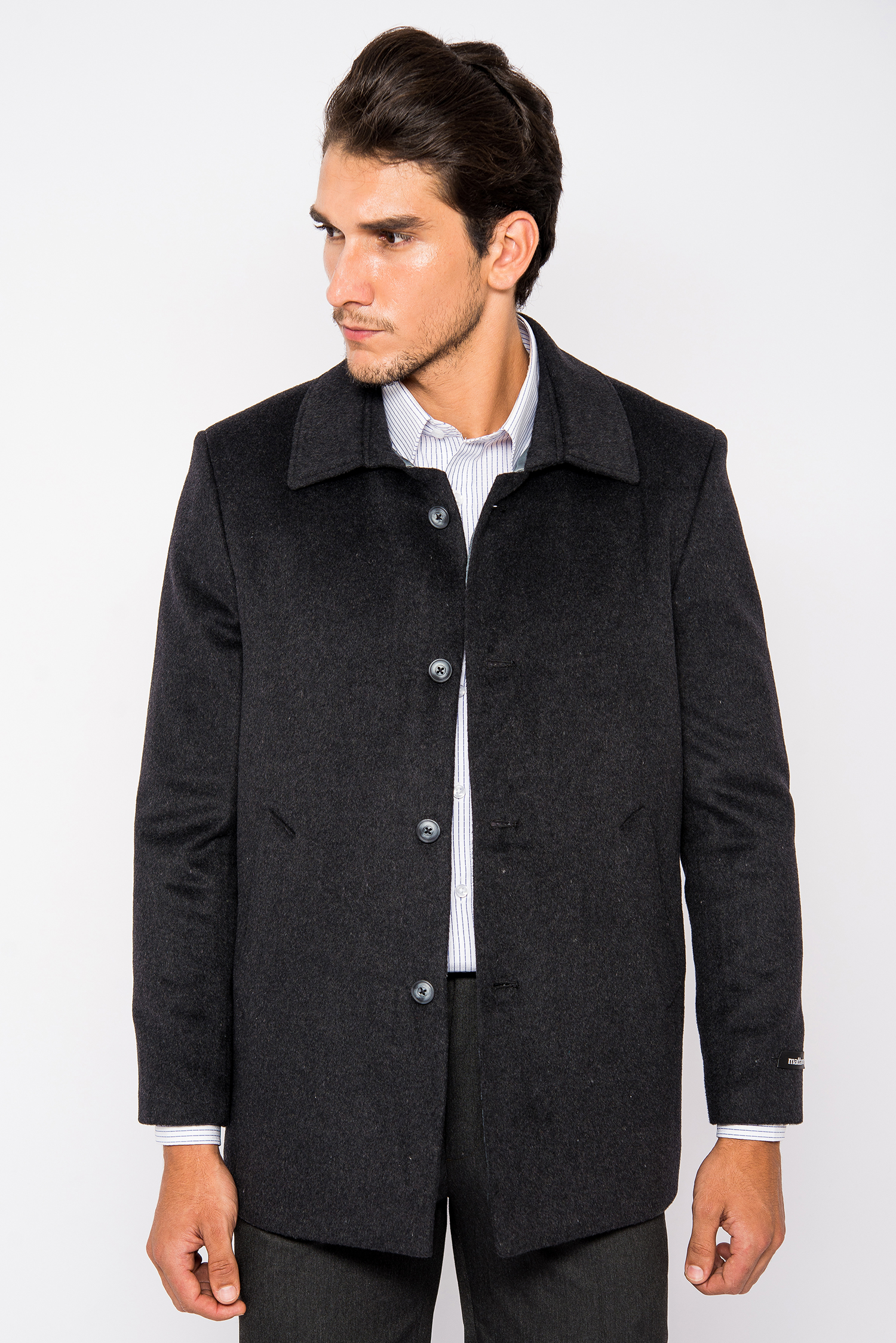 Áo Coat Nam Màu Xám đậm Cổ Bẻ- HẾT HÀNG