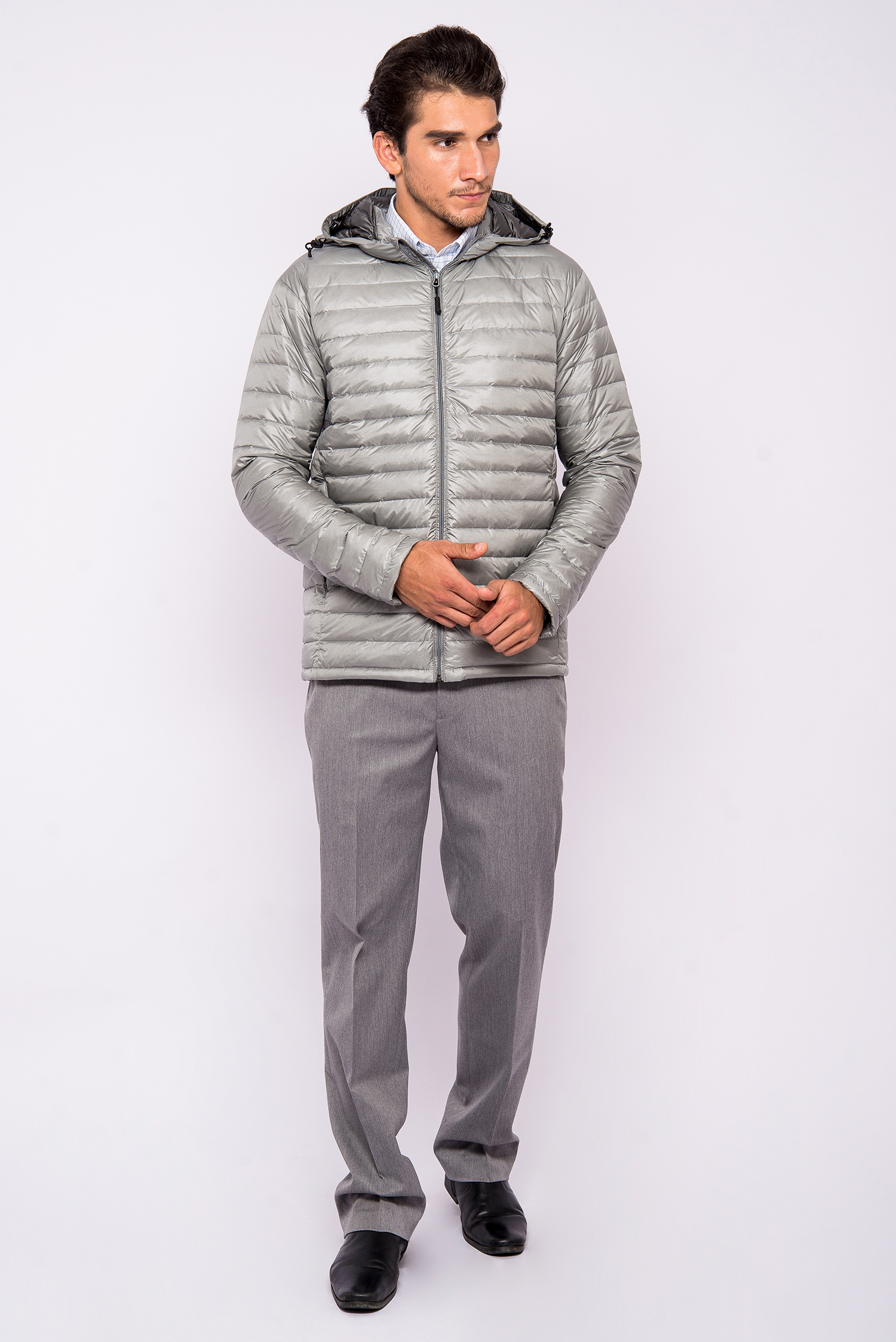 Áo Jacket Lông Vũ Màu Xám Khói