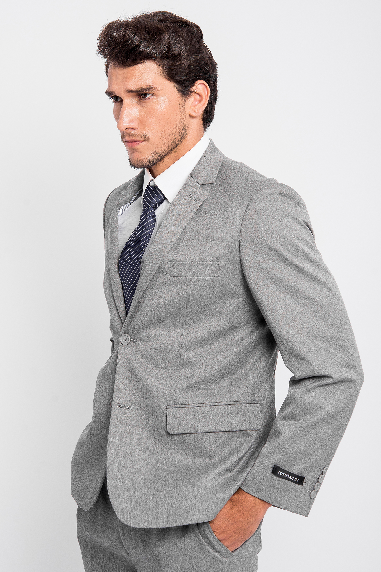 Bộ Veston Nam Xám nhạt Classic Fit-HẾT HÀNG