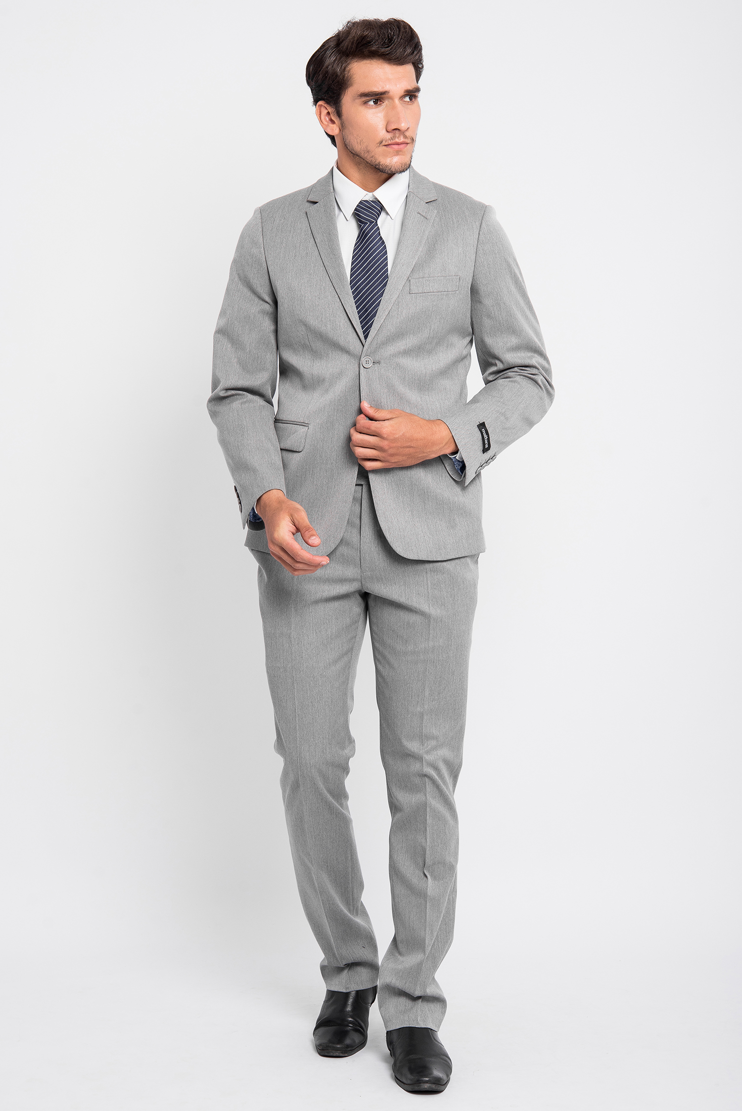Bộ Veston Nam Xám Slim Fit-HẾT HÀNG