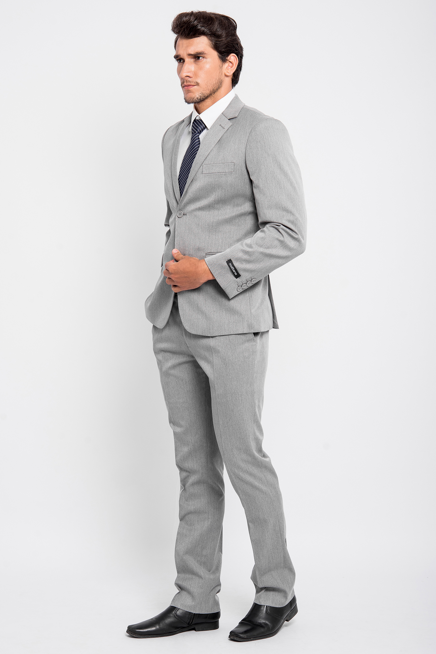 Bộ Veston Nam Xám Slim Fit-HẾT HÀNG