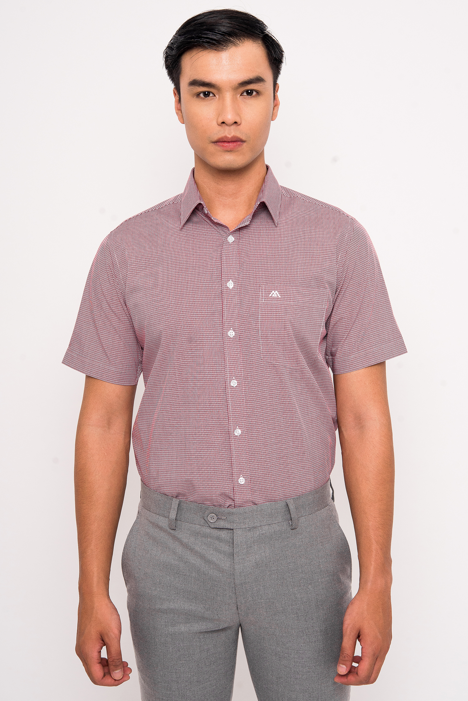 Sơ Mi nam ngắn tay caro đỏ - HẾT HÀNG