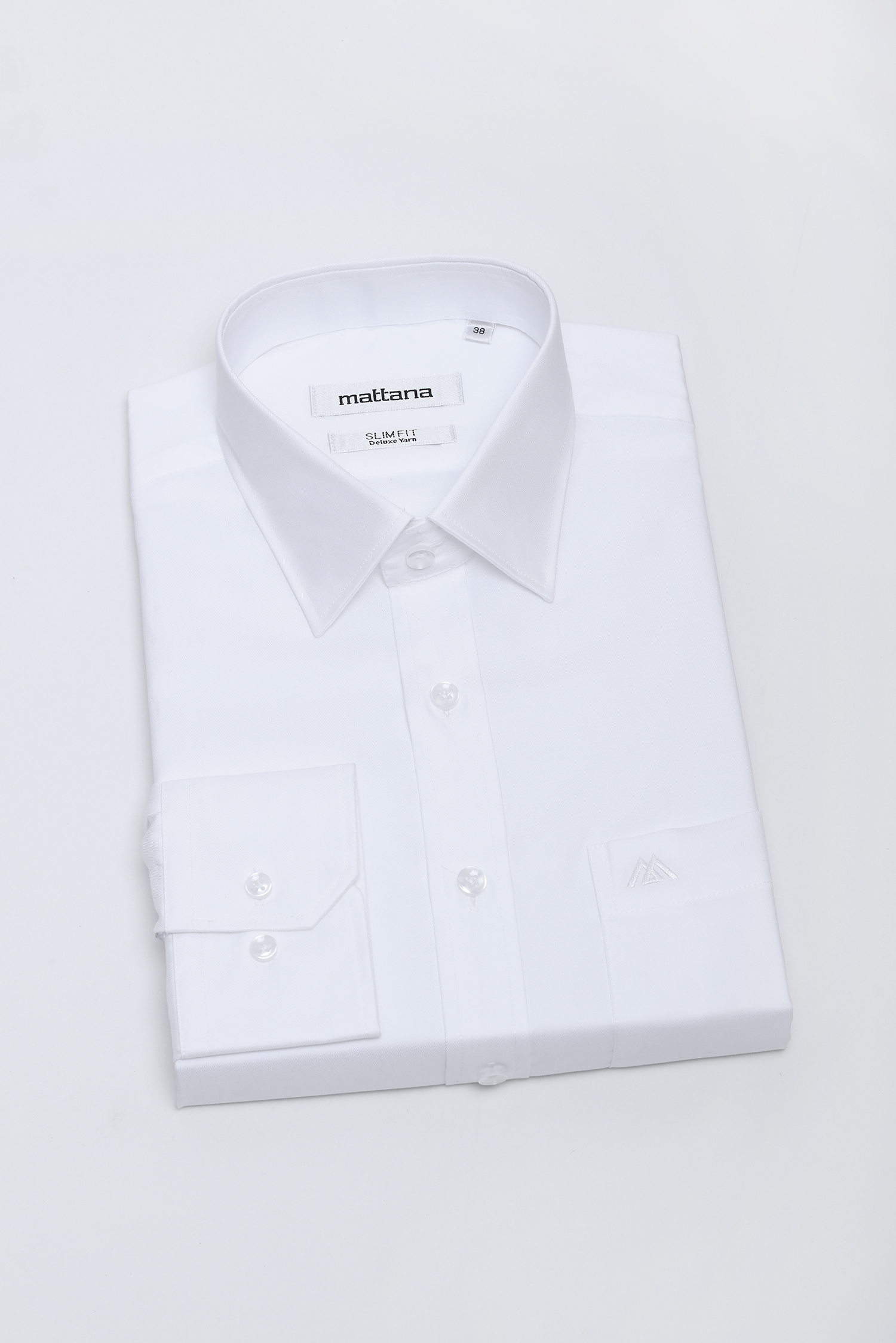 Áo sơ mi nam Slim fit trắng dài tay