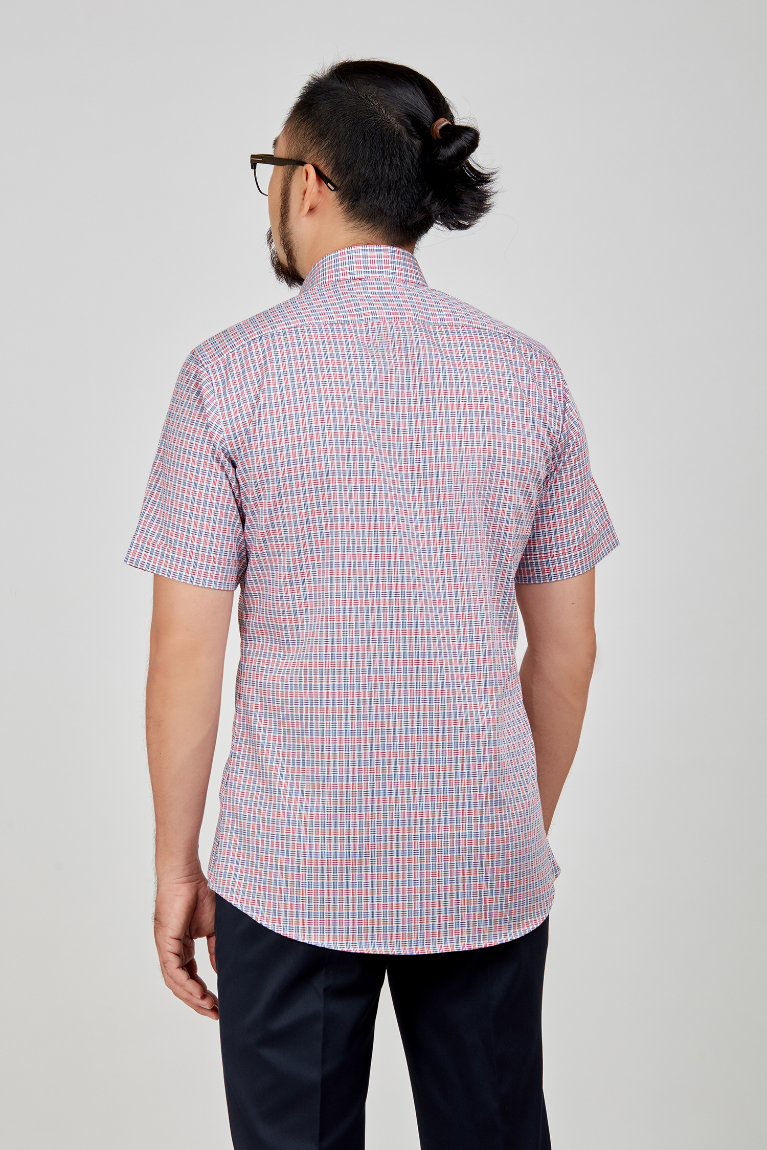 Sơ mi nam NT - Slimfit caro  đỏ - HẾT HÀNG