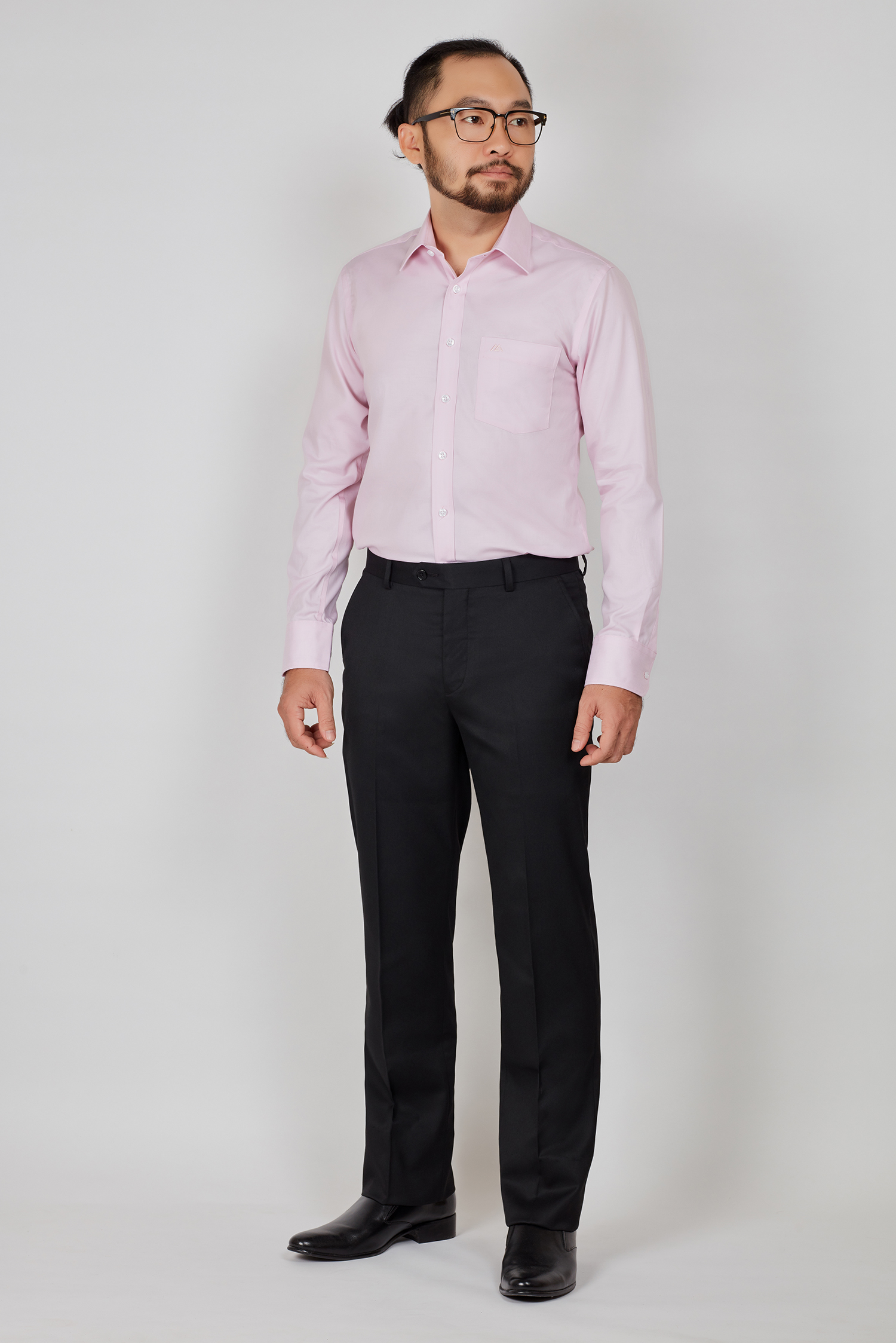 Quần Tây Nam Classic không ly đen trơn