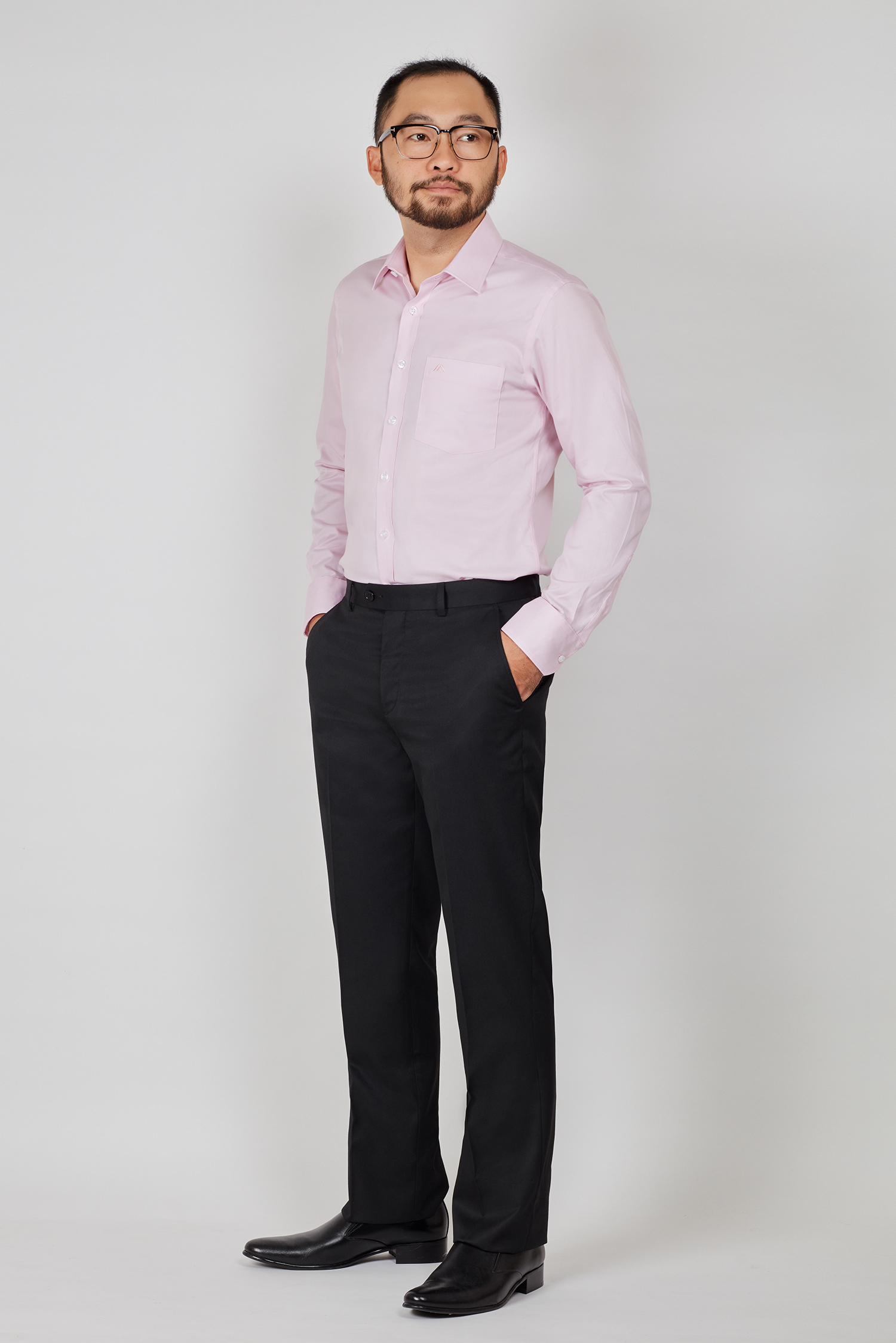 Quần Tây Nam Classic không ly đen trơn