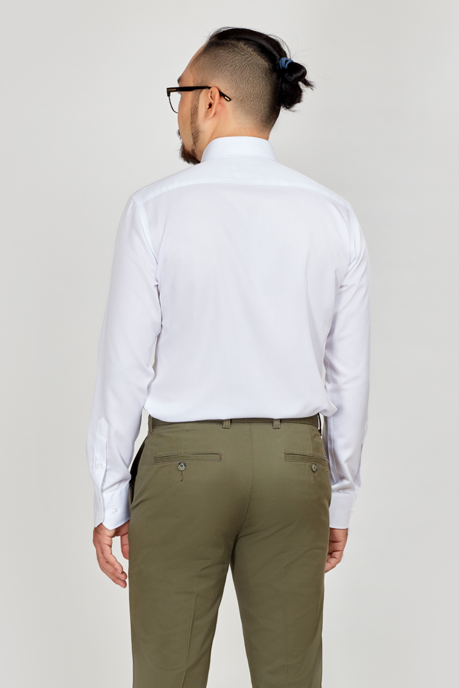 Sơ mi nam Regular fit dài tay trắng