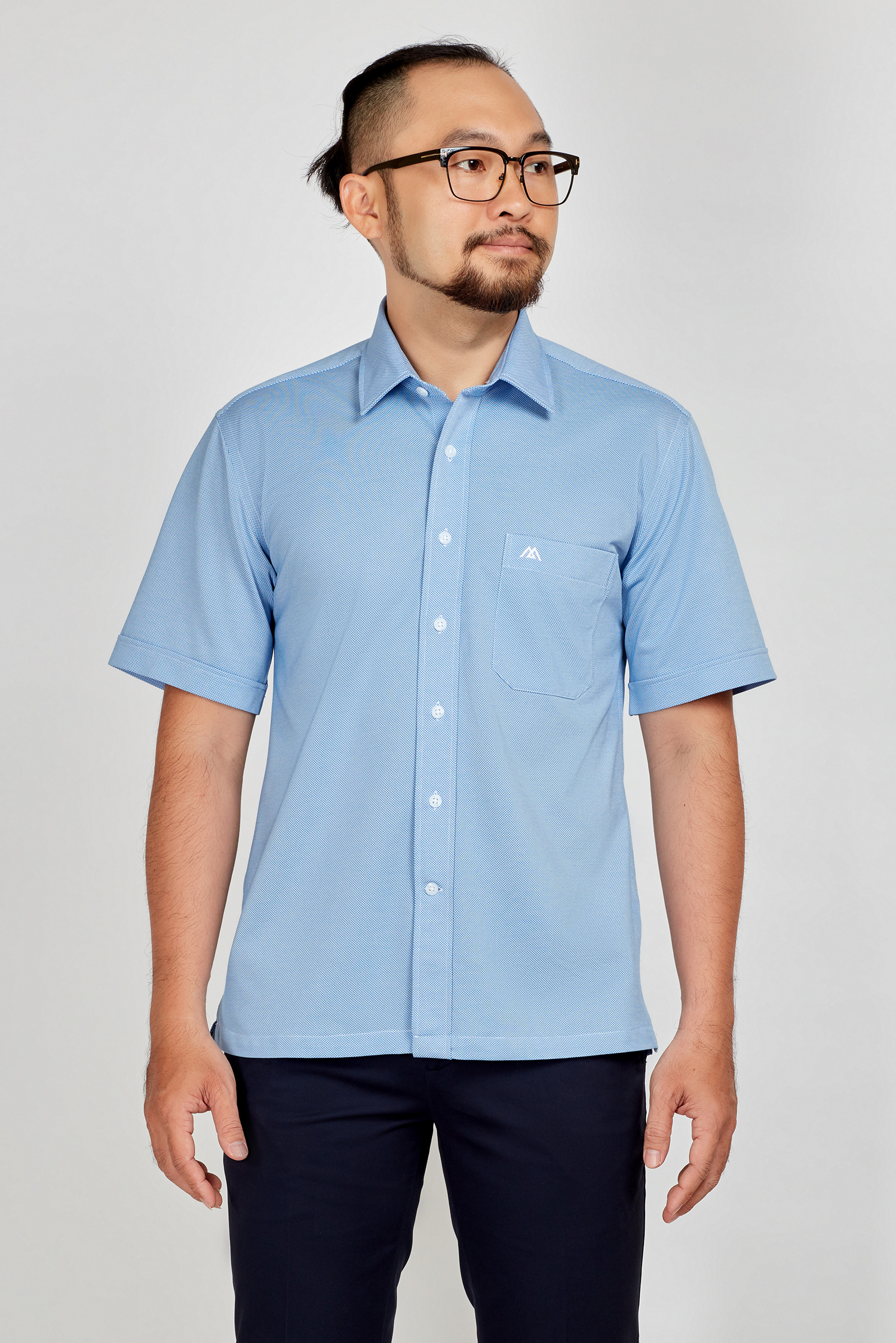 Sơ mi nam Casual ngắn tay xanh ngọc - HẾT HÀNG