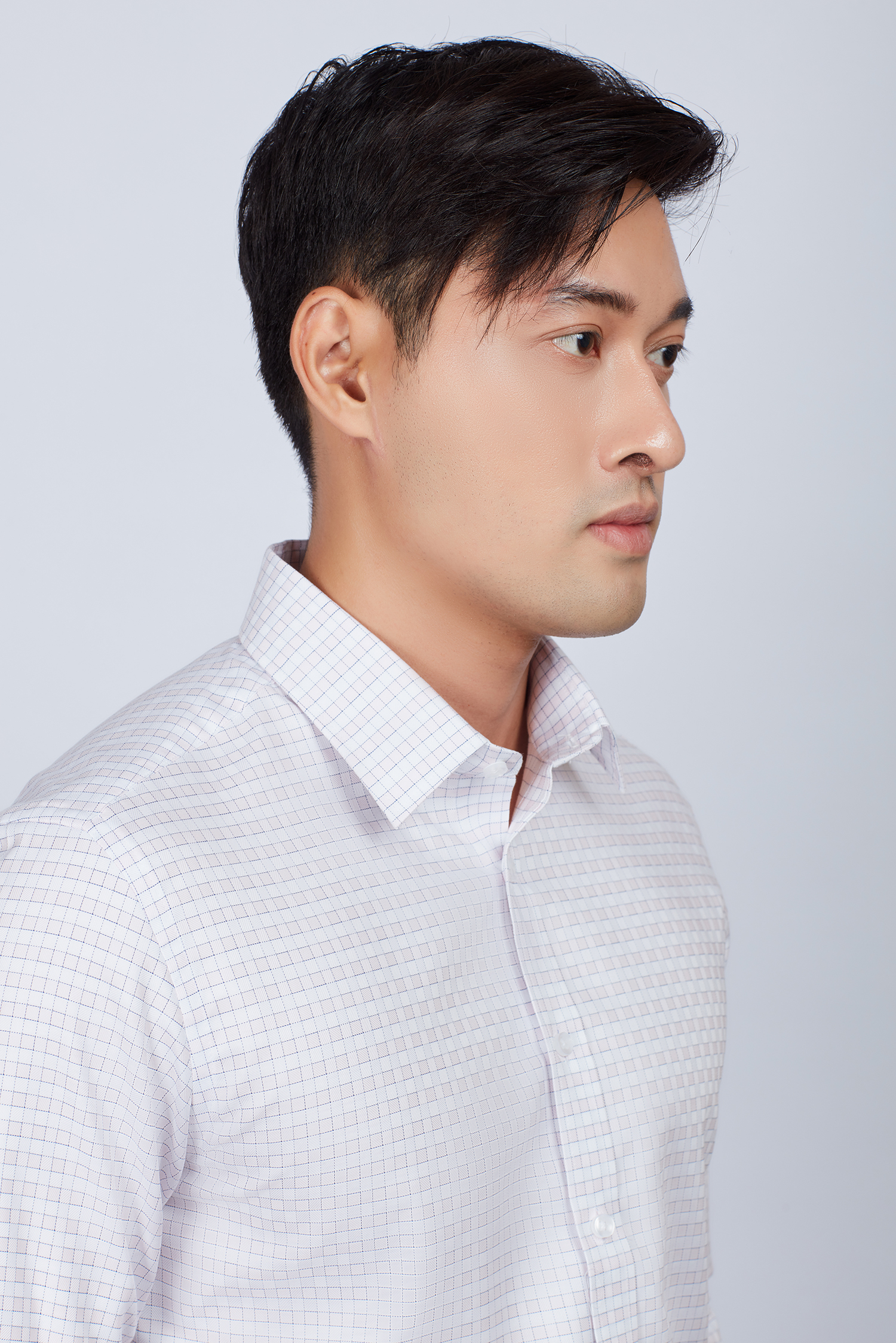 Áo sơ mi nam Slim fit dài tay ca rô không túi - HẾT HÀNG