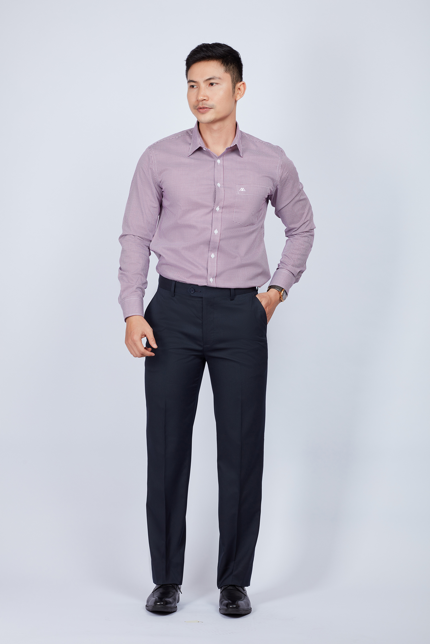 Quần Tây Nam Classic không ly đen sọc - HẾT HÀNG