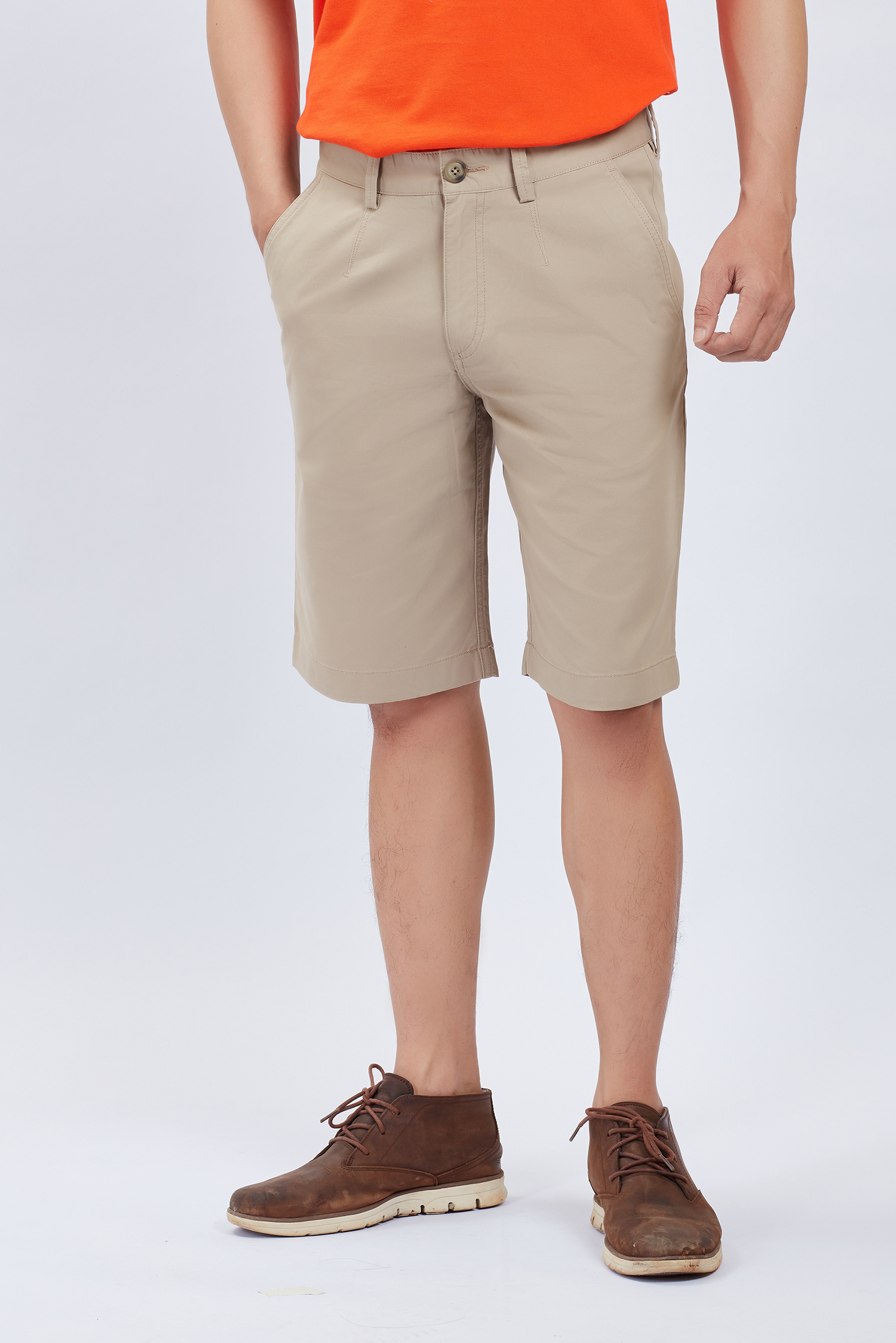 Quần short nam vàng sáng da bò