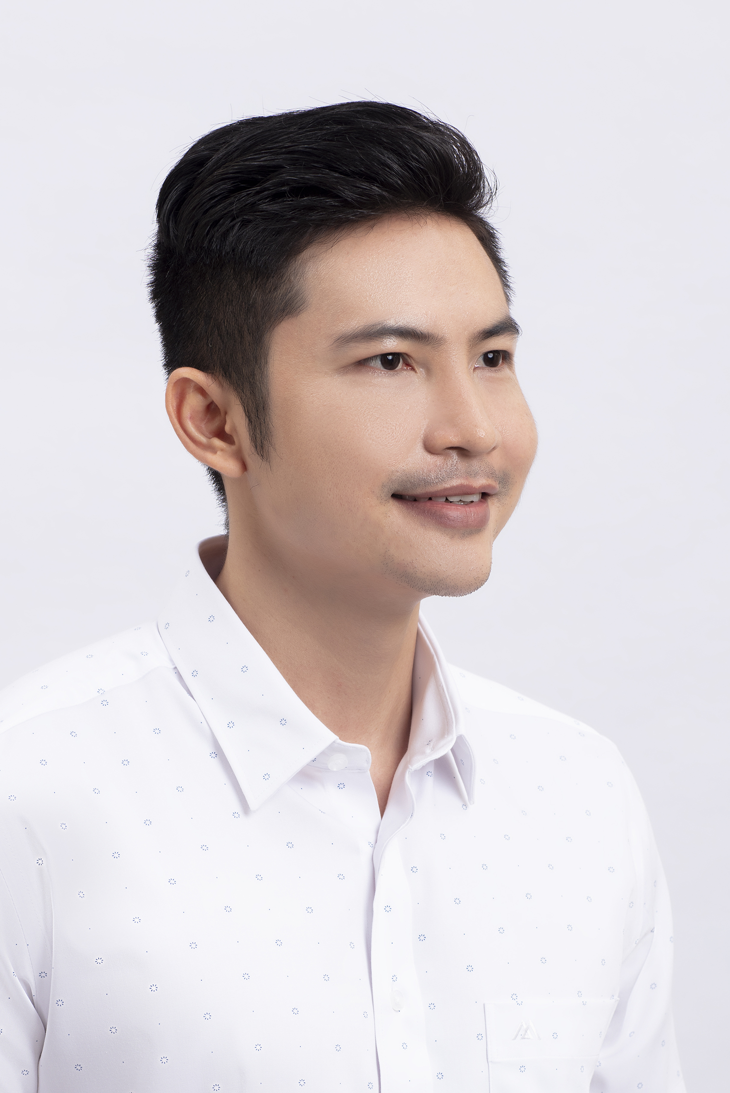 Sơ mi nam ngắn tay Casual trắng hoa văn - HẾT HÀNG