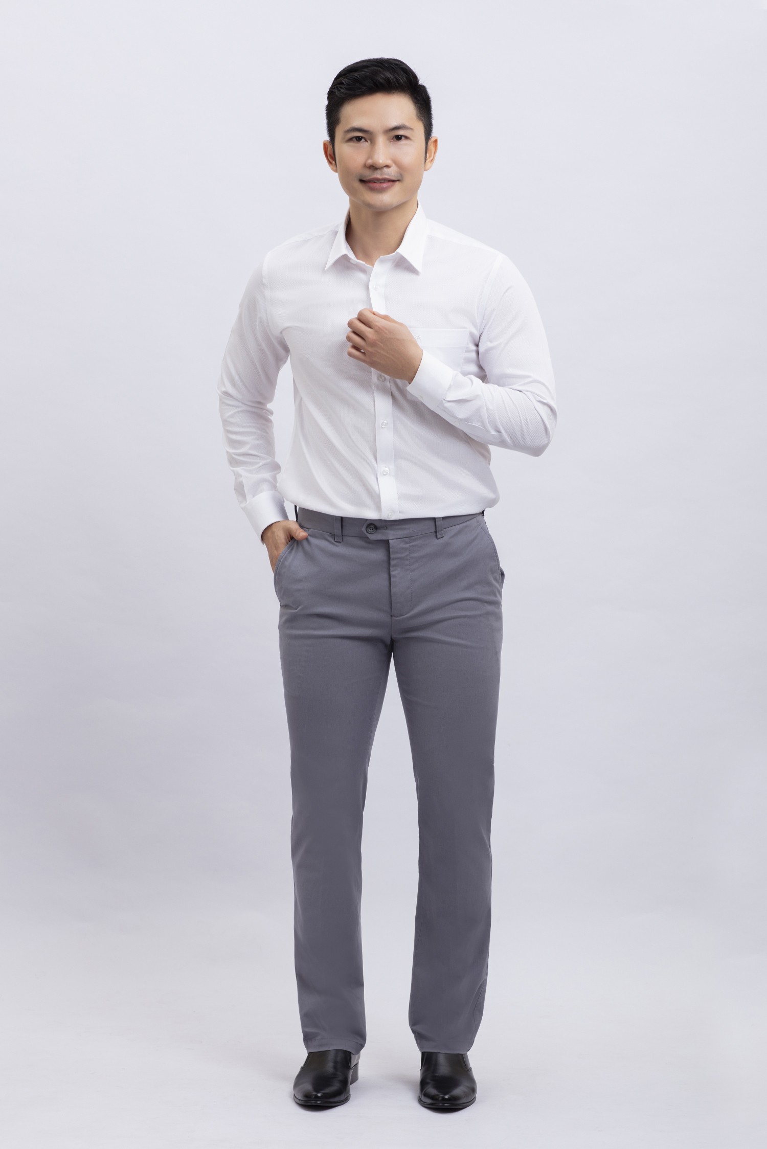 Quần kaki nam Slimfit màu xám - HẾT HÀNG