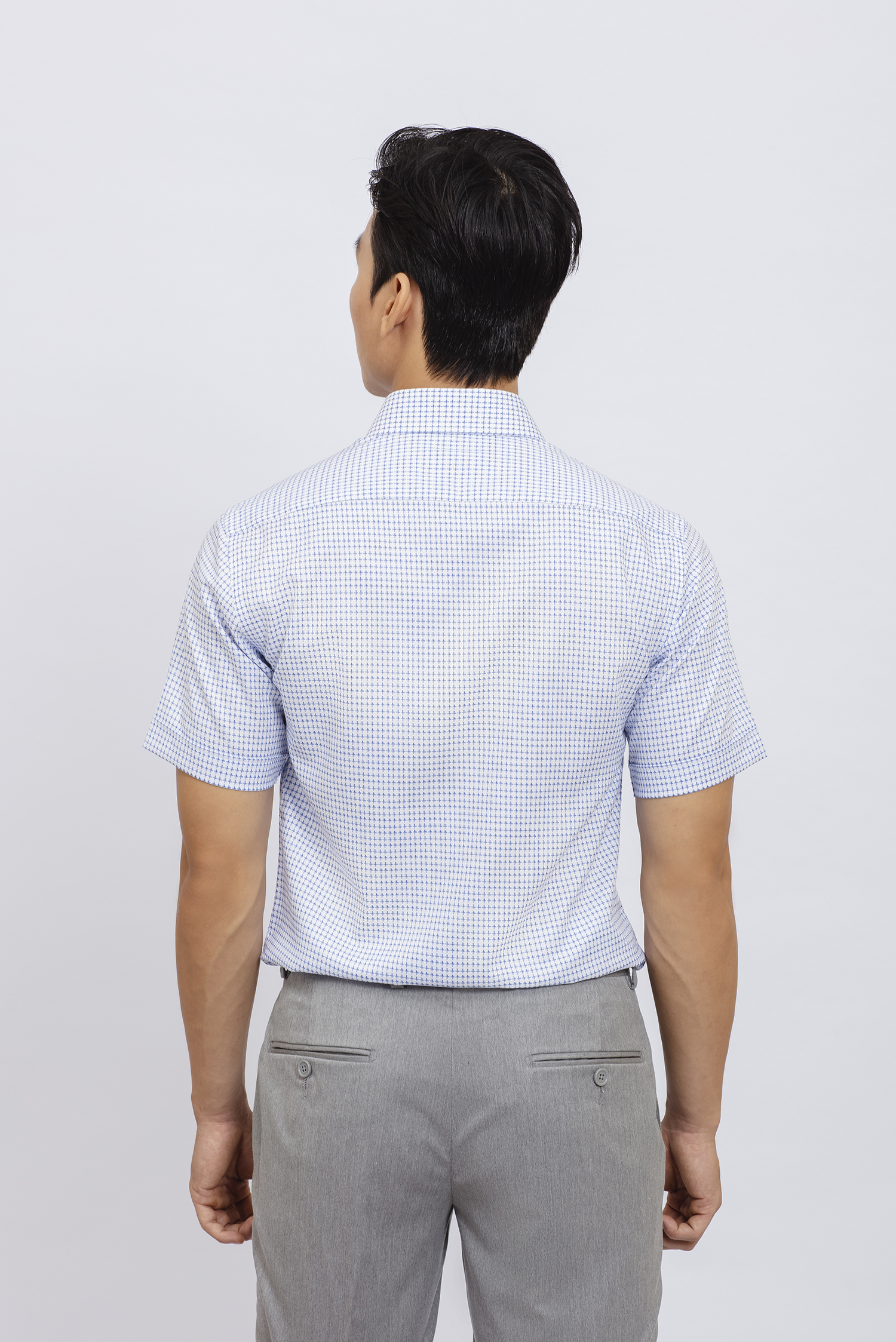 Sơ mi nam Ngắn tay Slim fit sọc ngang - HẾT HÀNG