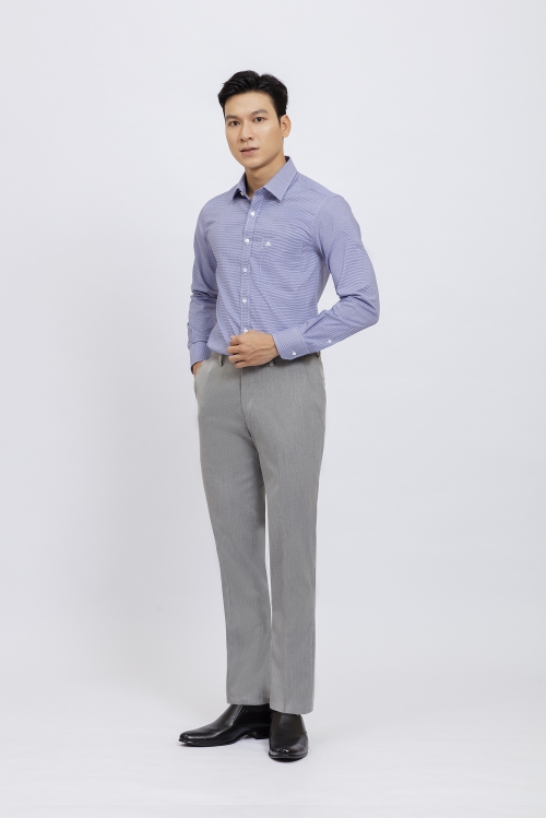 Quần tây nam Slim Fit màu xám sáng