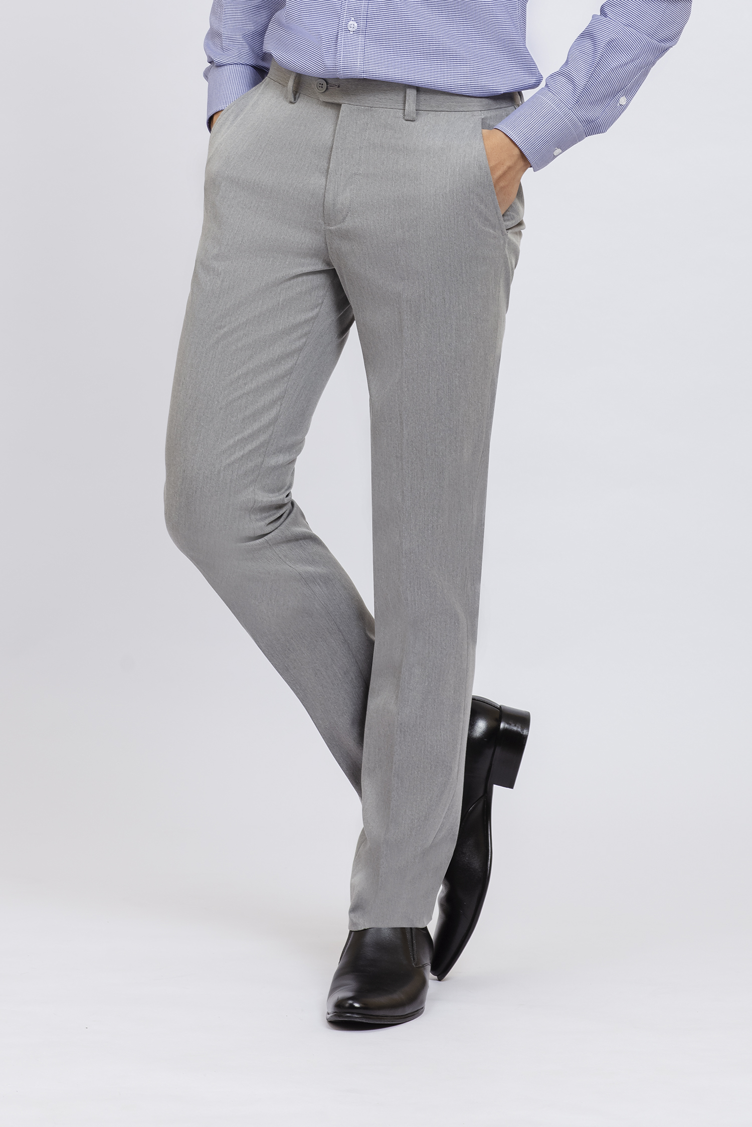 Quần tây nam Slim Fit màu xám sáng