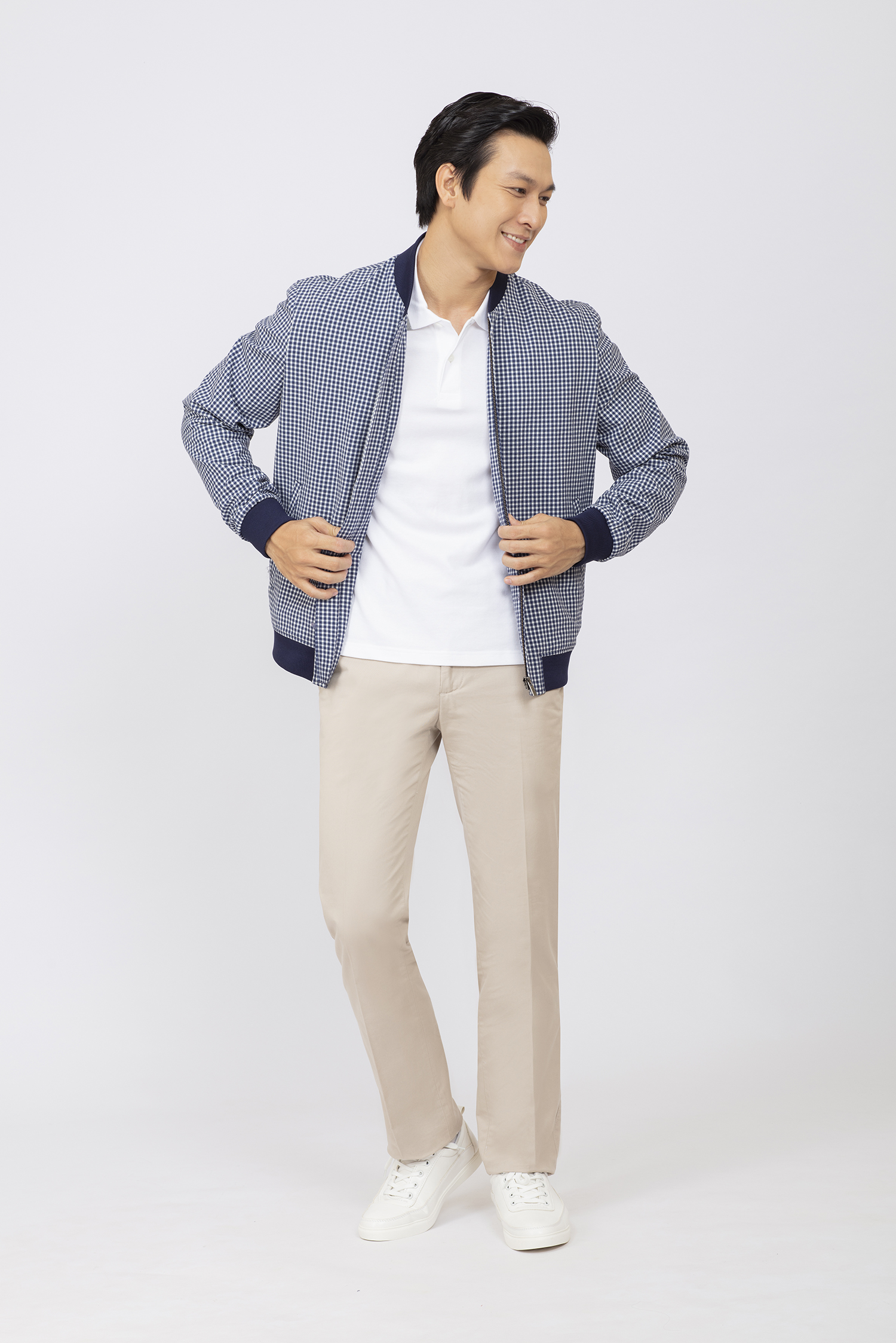Áo khoác bomber - Caro xanh - HẾT HÀNG