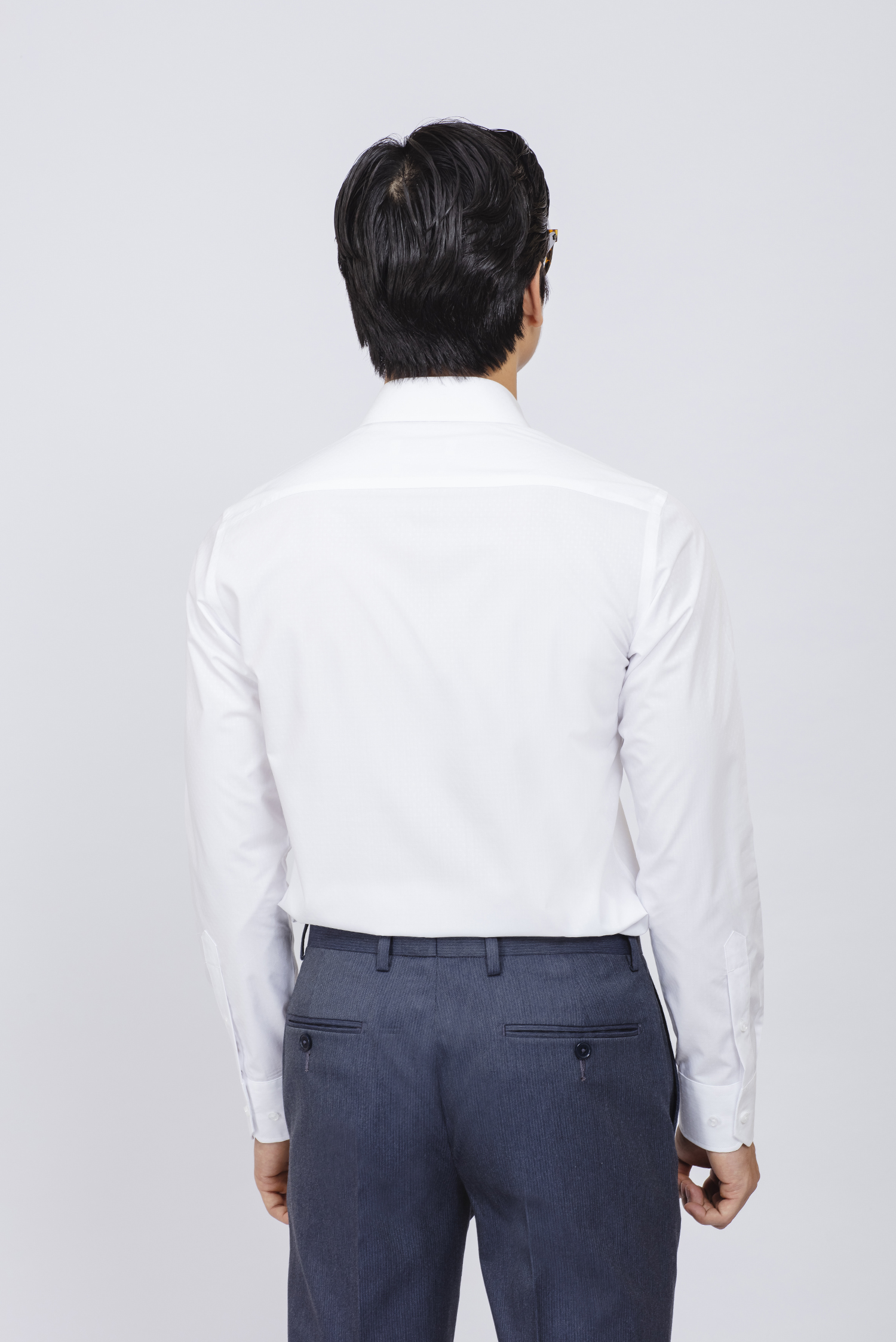  Sơ mi nam dài tay - Slimfit - Trắng hoa văn nhẹ