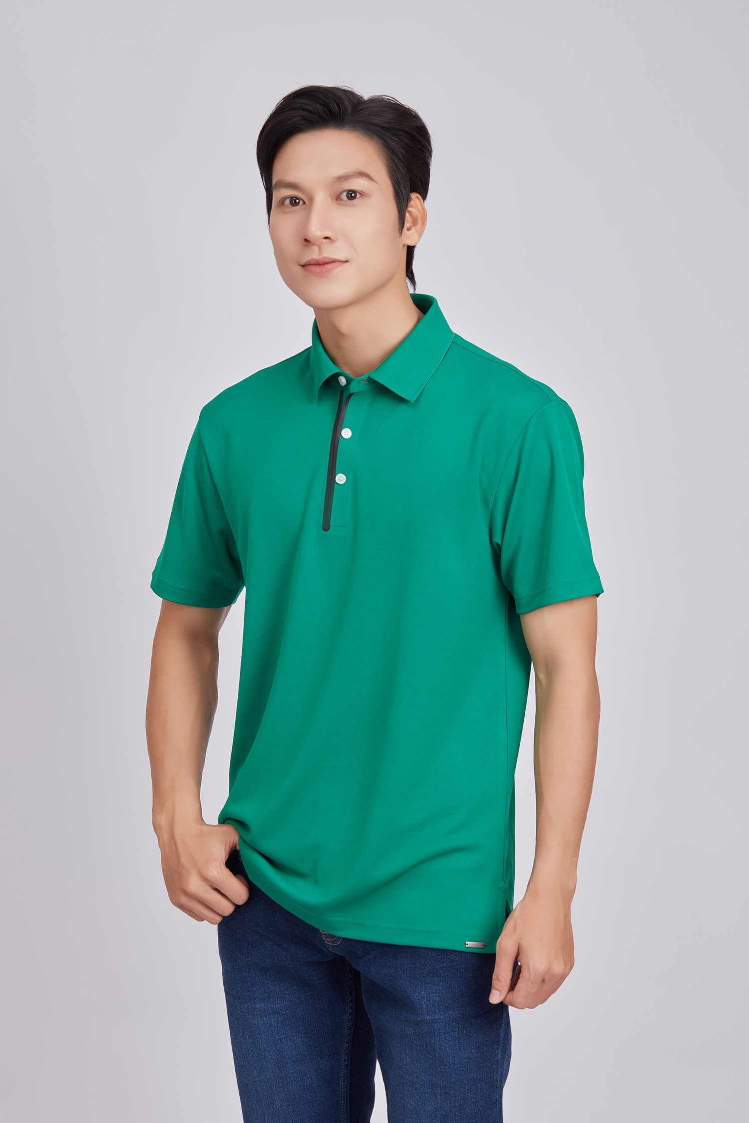  Áo Polo shirt nam ngắn tay- màu xanh lá cây
