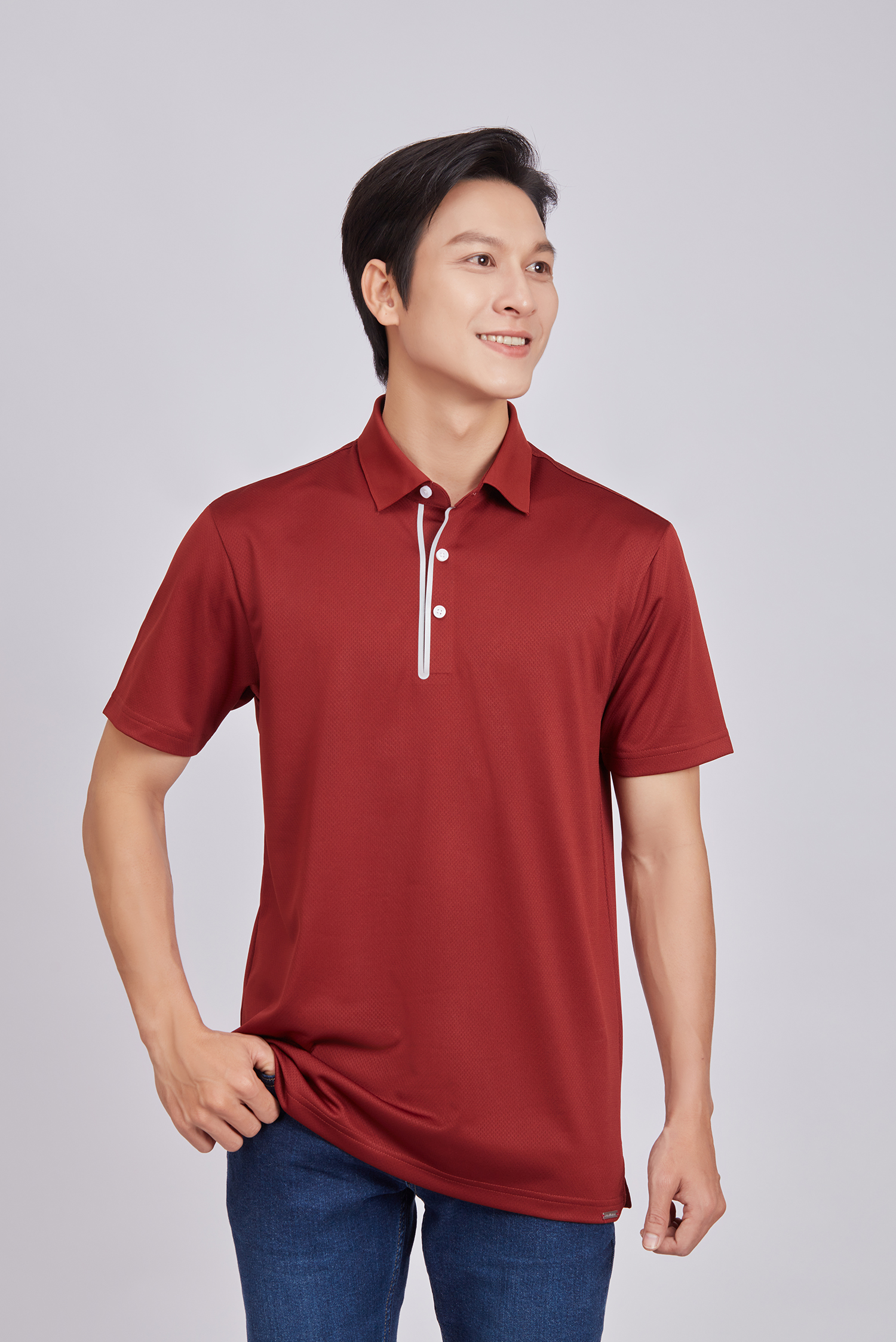  Áo Polo nam ngắn tay- Màu đỏ