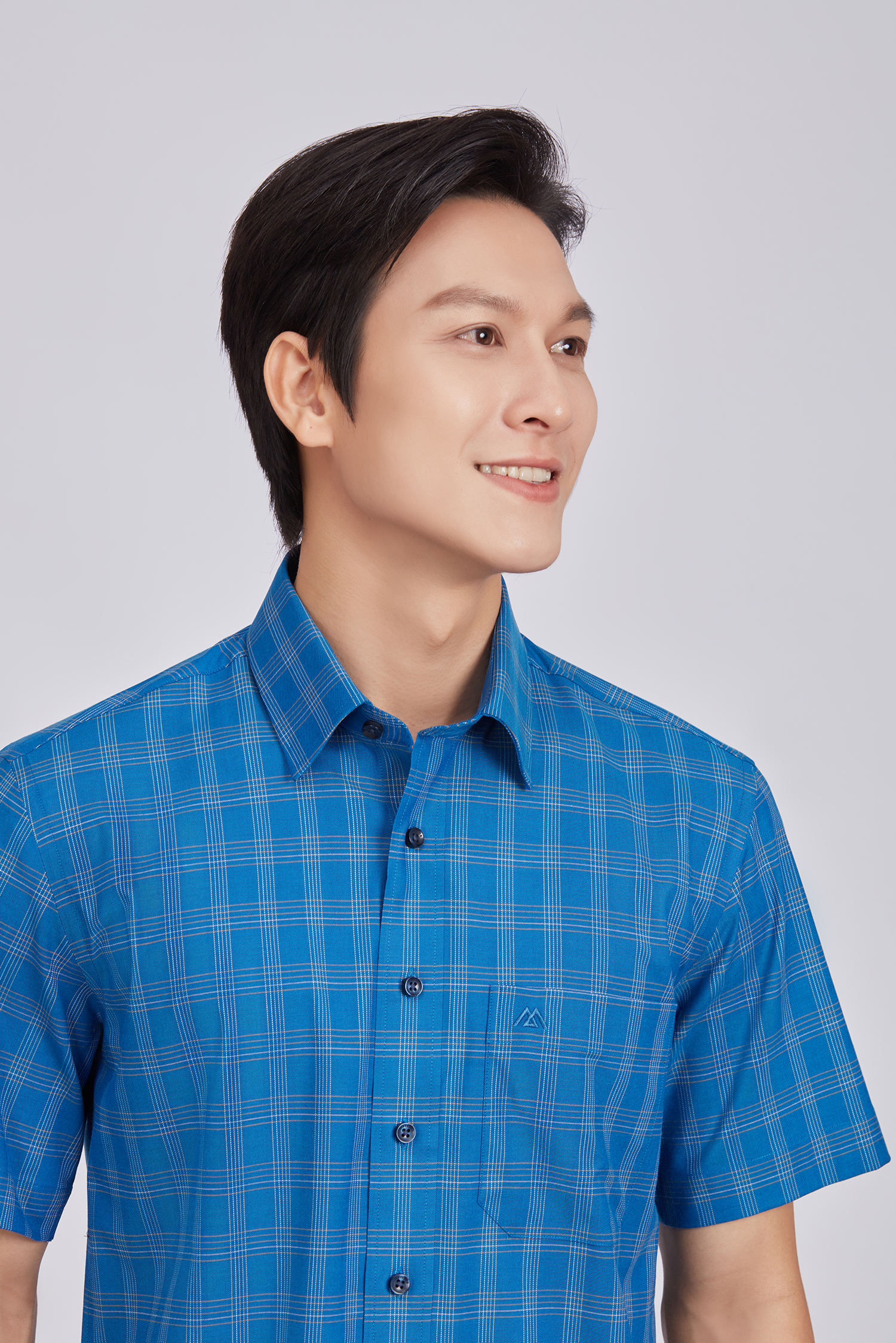 Sơ mi nam ngắn tay - Casual  vạt ngắn