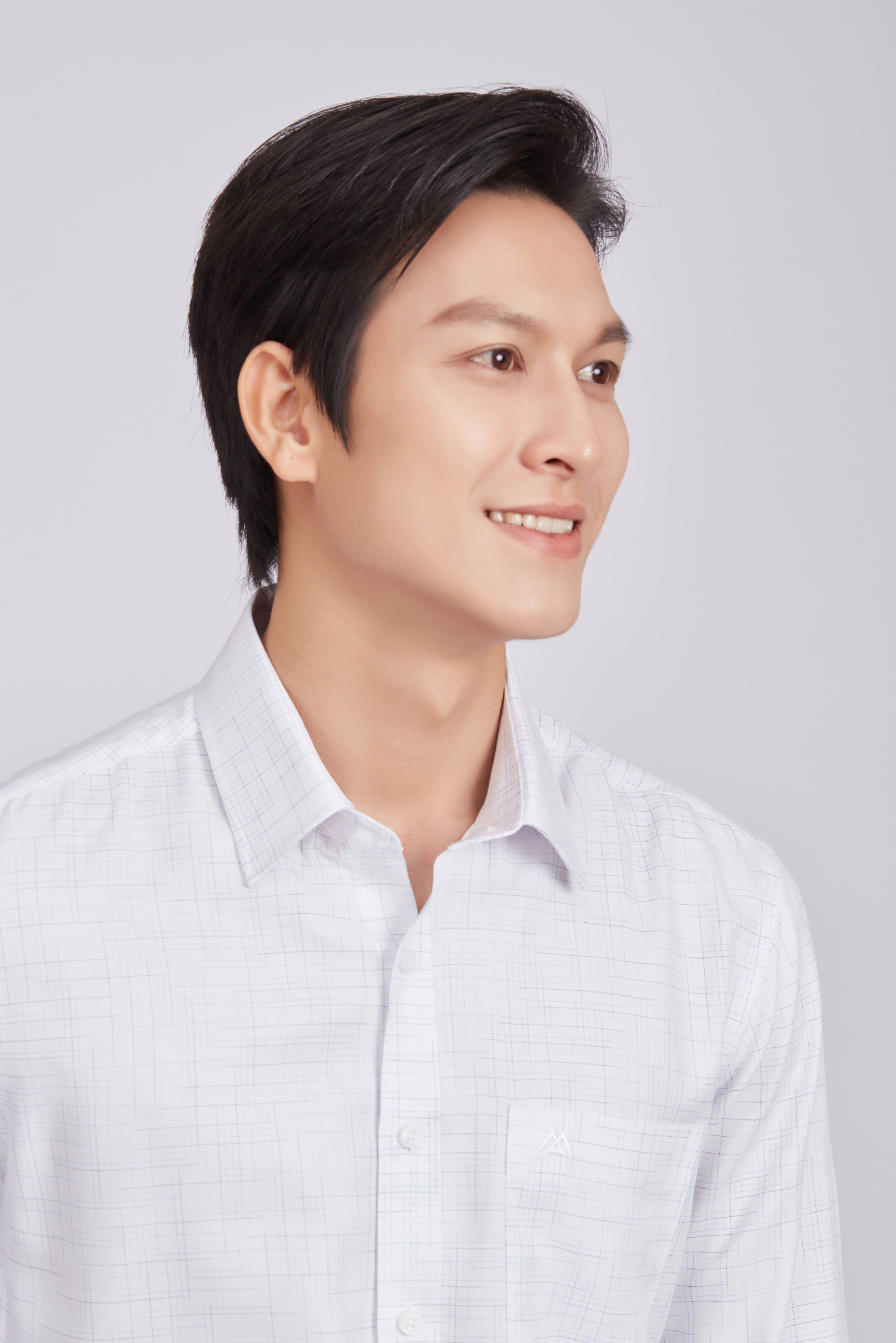 Sơ mi nam dài tay - Slimfit, vạt ngắn