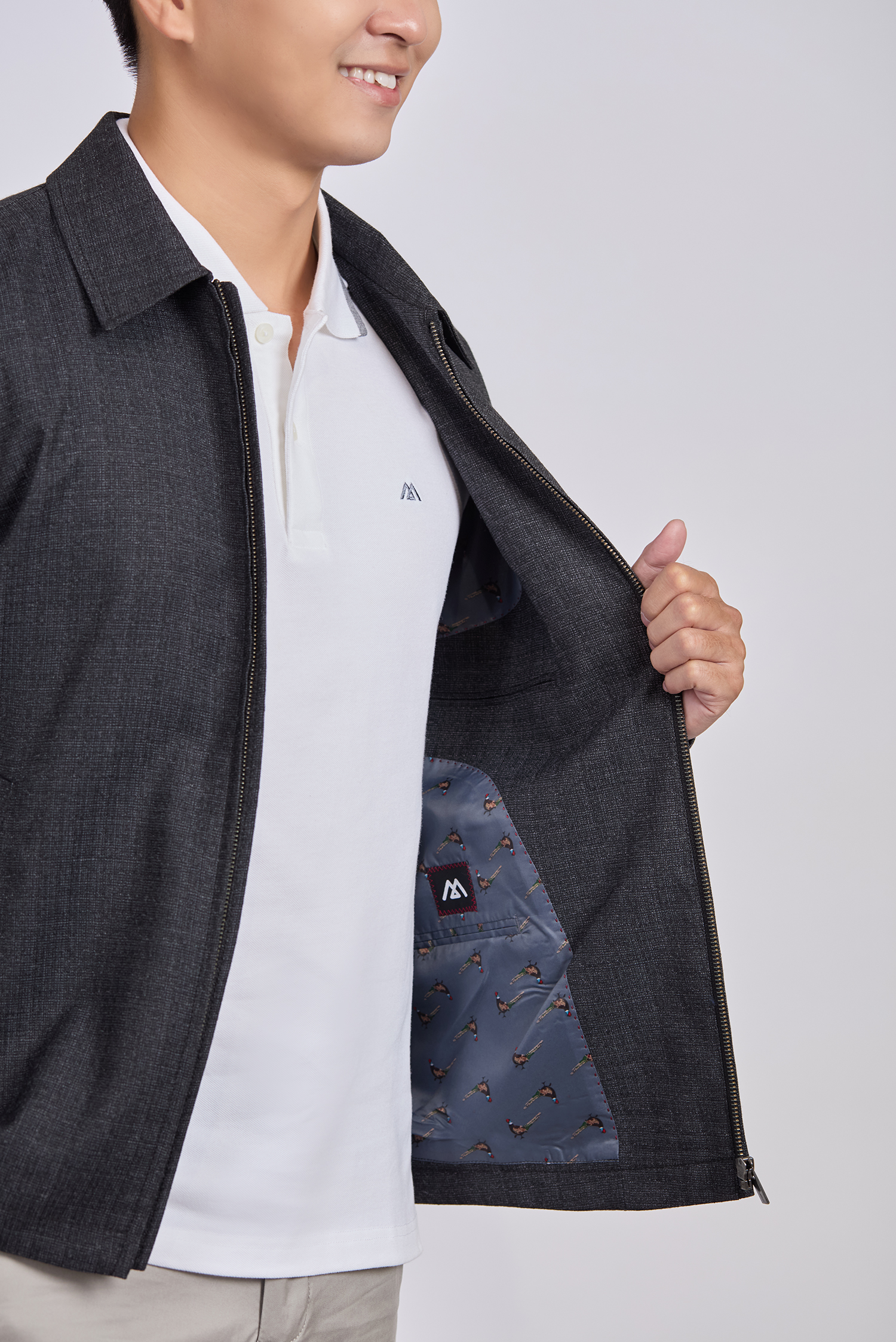 Áo khoác nam - màu xám đậm