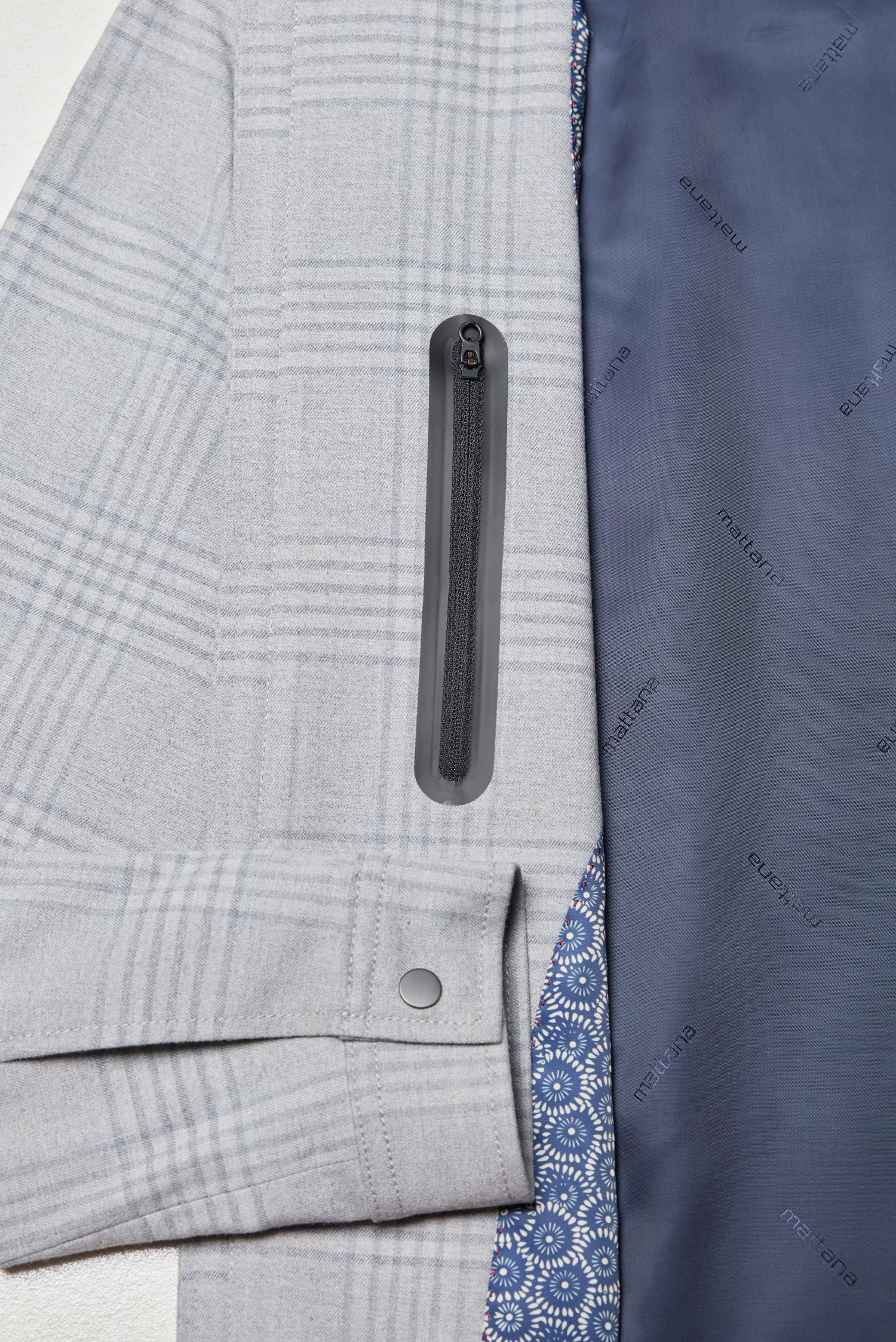 Áo khoác nam - caro xám nhạt