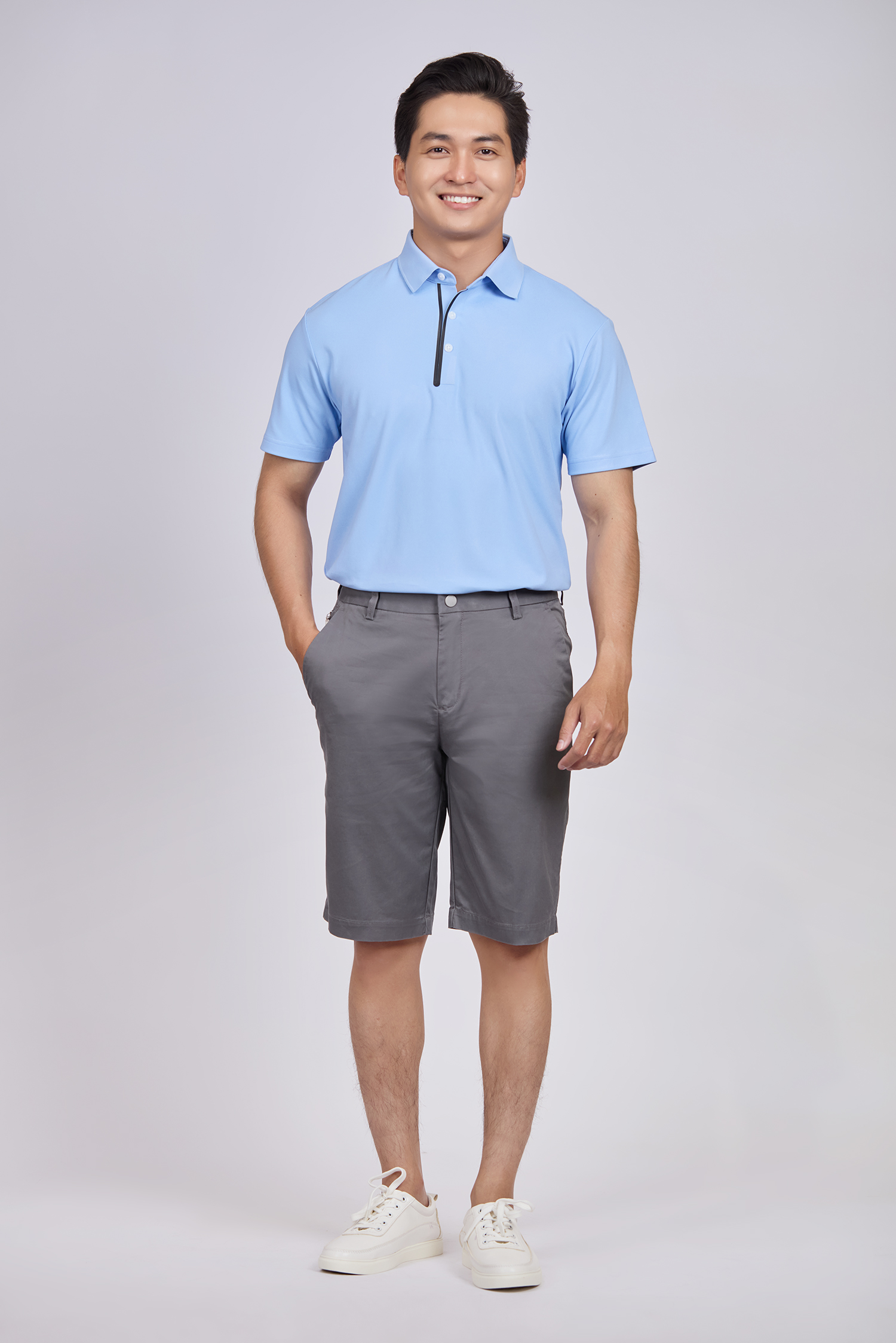 Quần short nam màu xám đậm