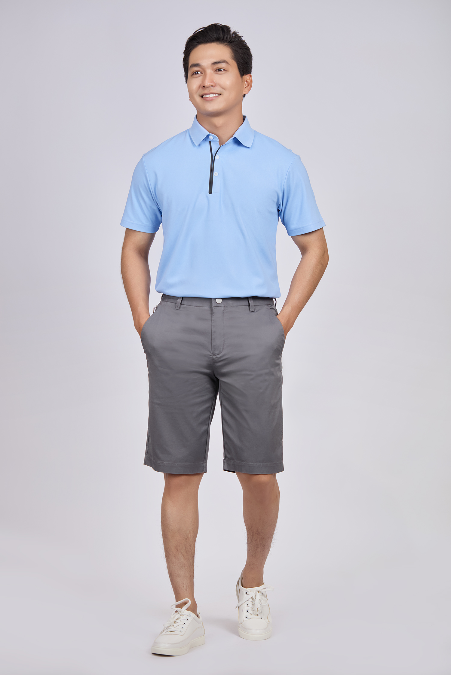 Quần short nam màu xám đậm