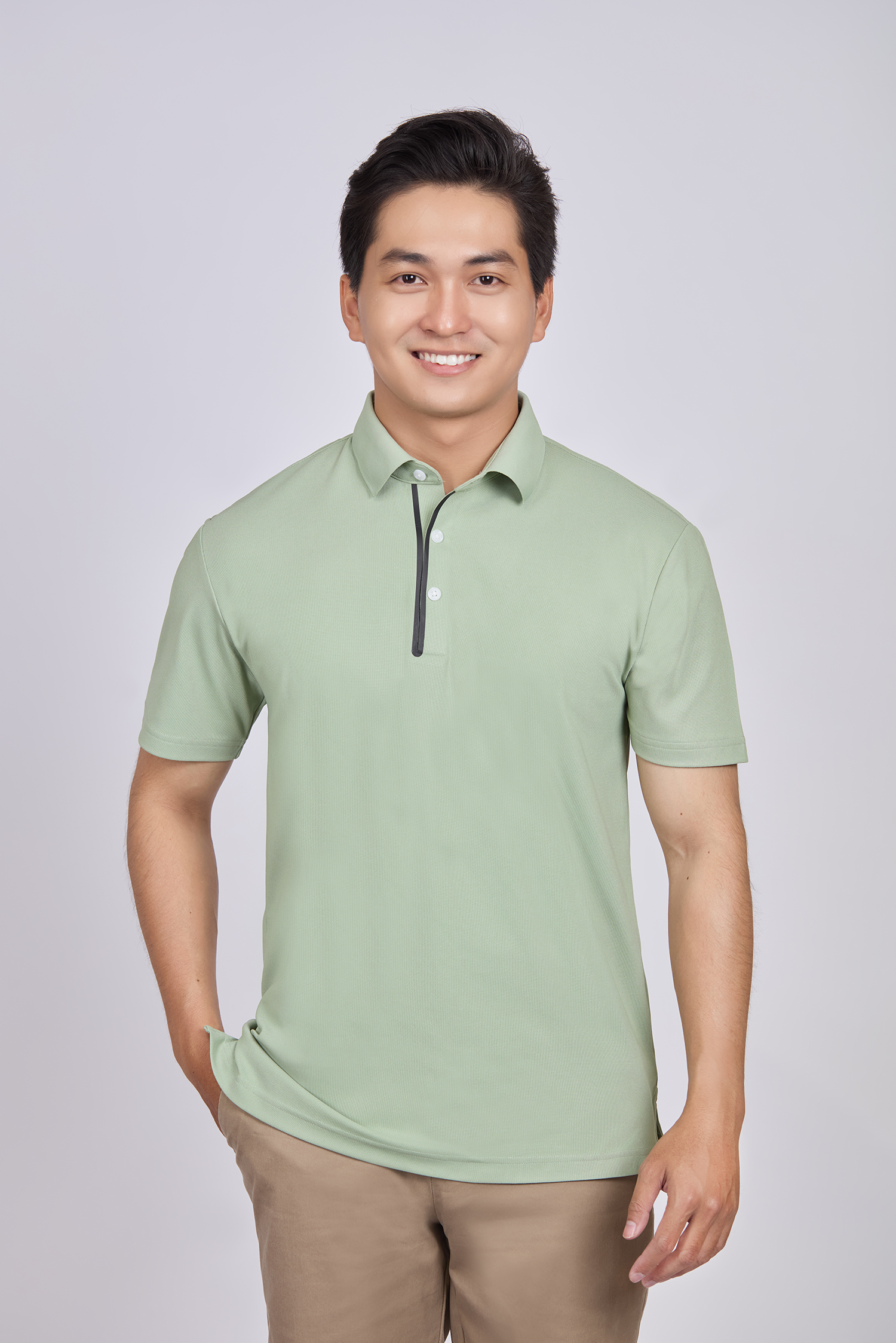 Áo thun nam màu xanh ngọc