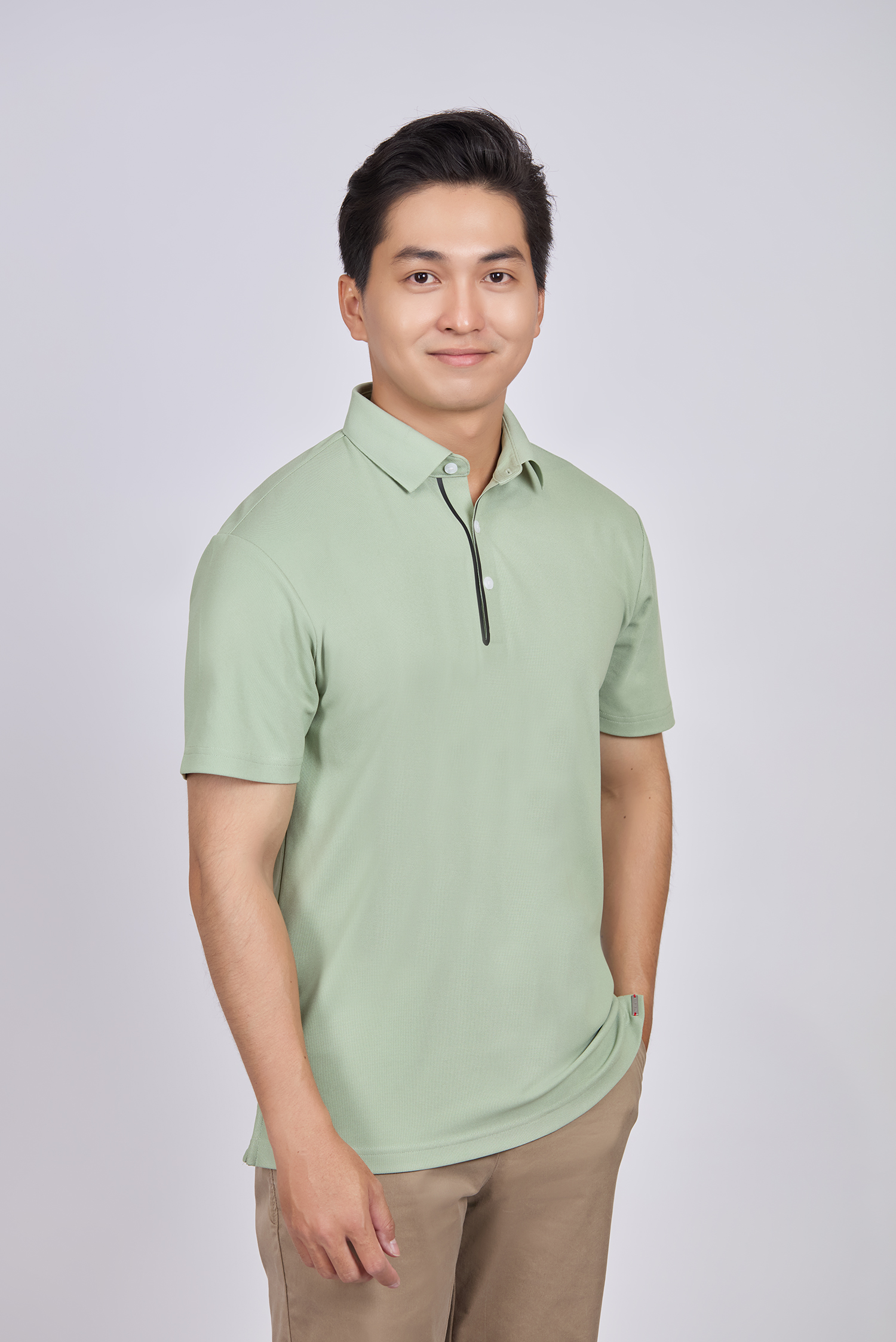 Áo thun nam màu xanh ngọc