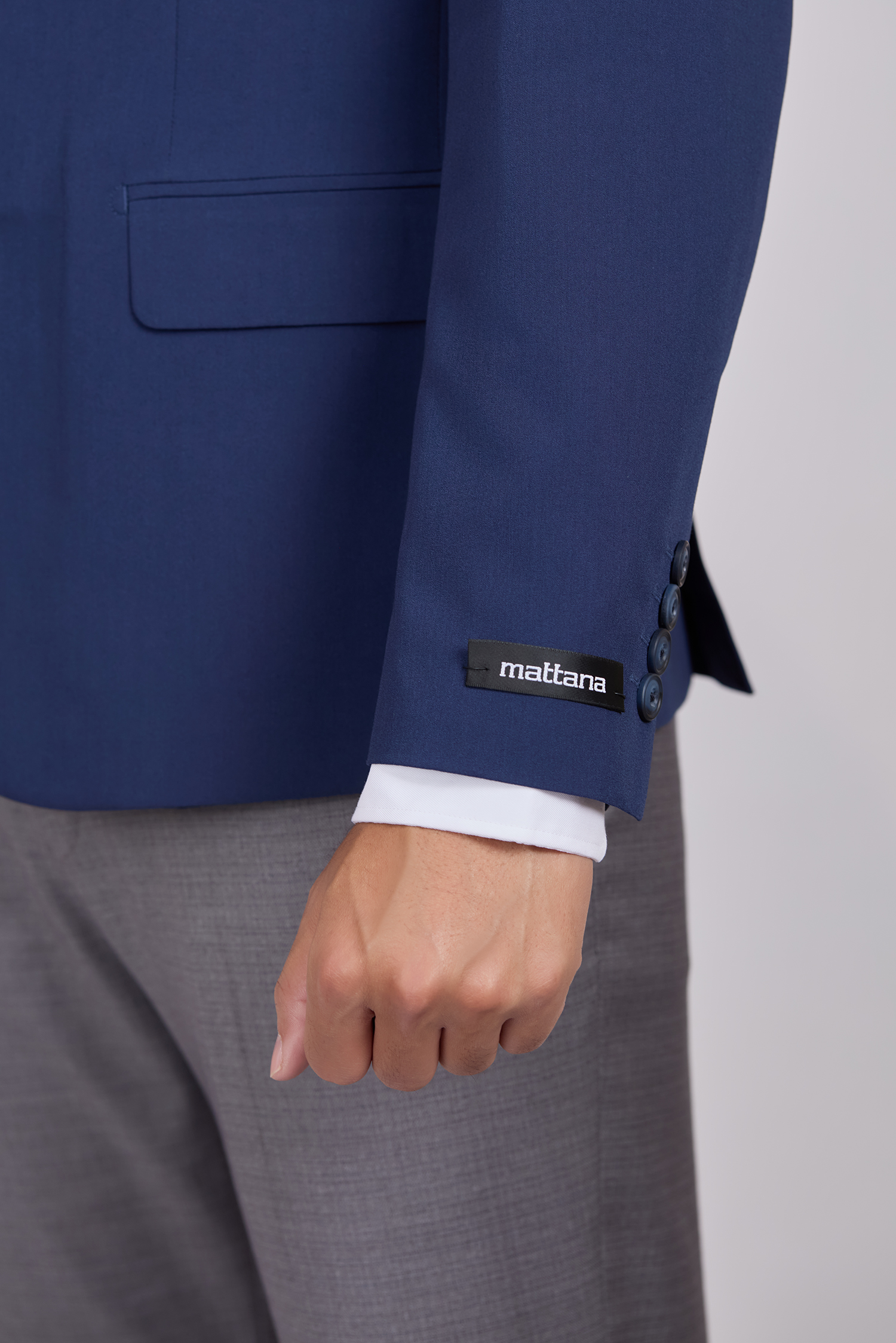 Áo Veston nam Slim fit màu xanh dương nhạt