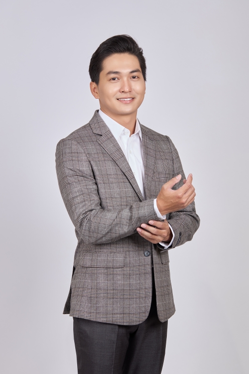 Áo Veston nam Classic fir Caro xám