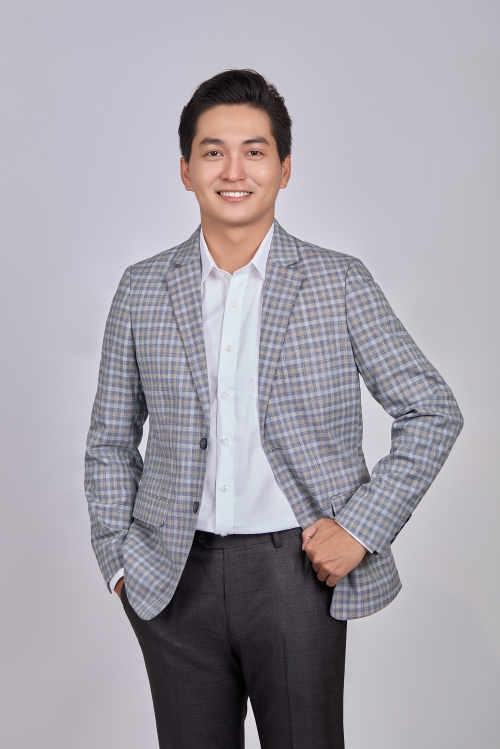 Áo Veston nam Slimfit - Caro xám