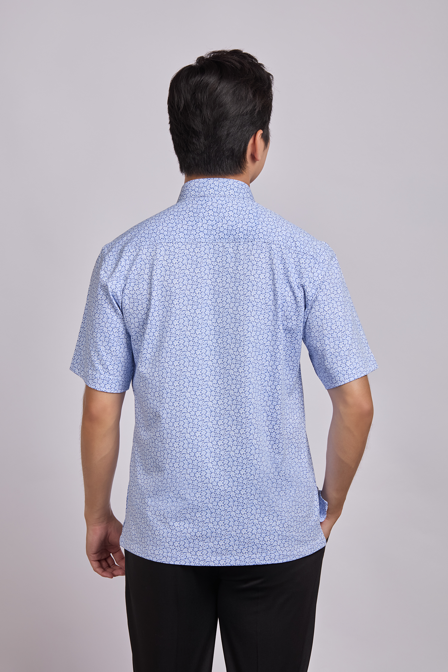Sơ mi nam ngắn tay Casual - vạt ngang