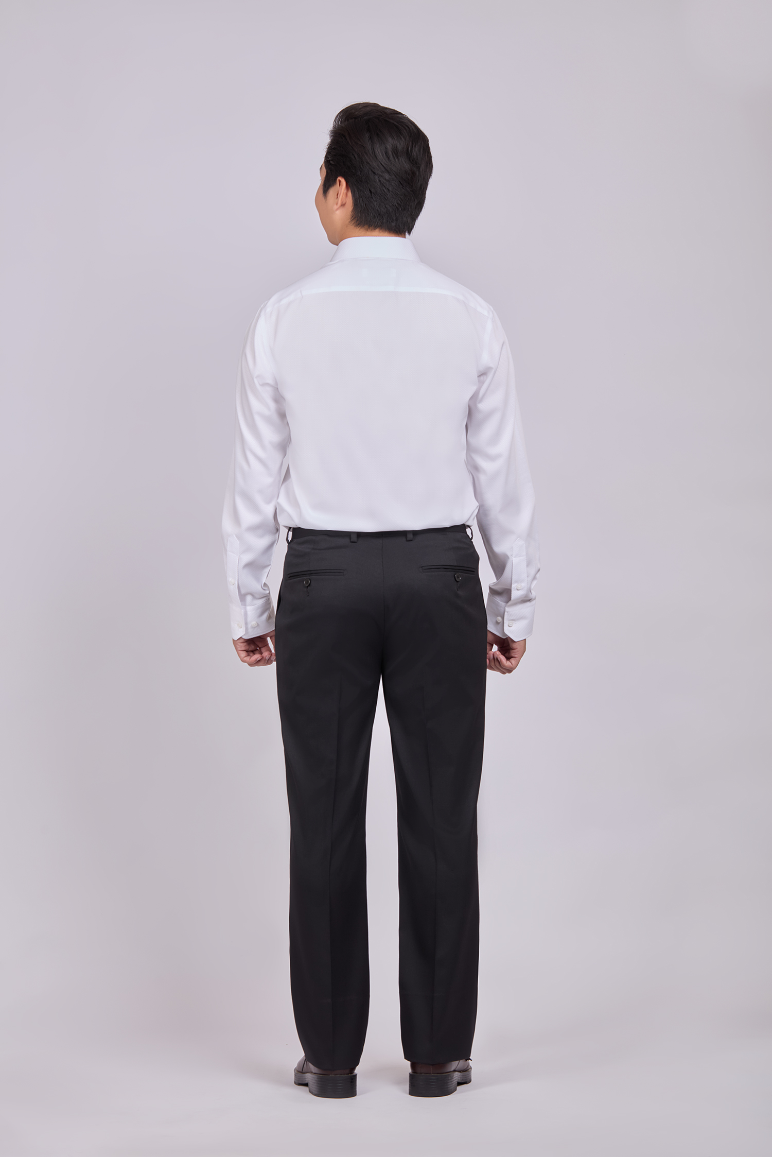 Quần tây nam - Classic 0 ly - Màu đen sọc nhỏ